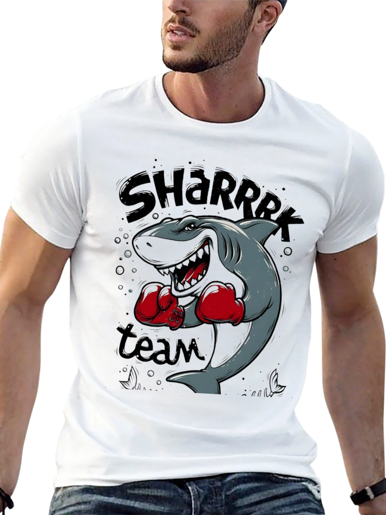 Black Shark Boxing Team Graphic Black T-Shirt view 13