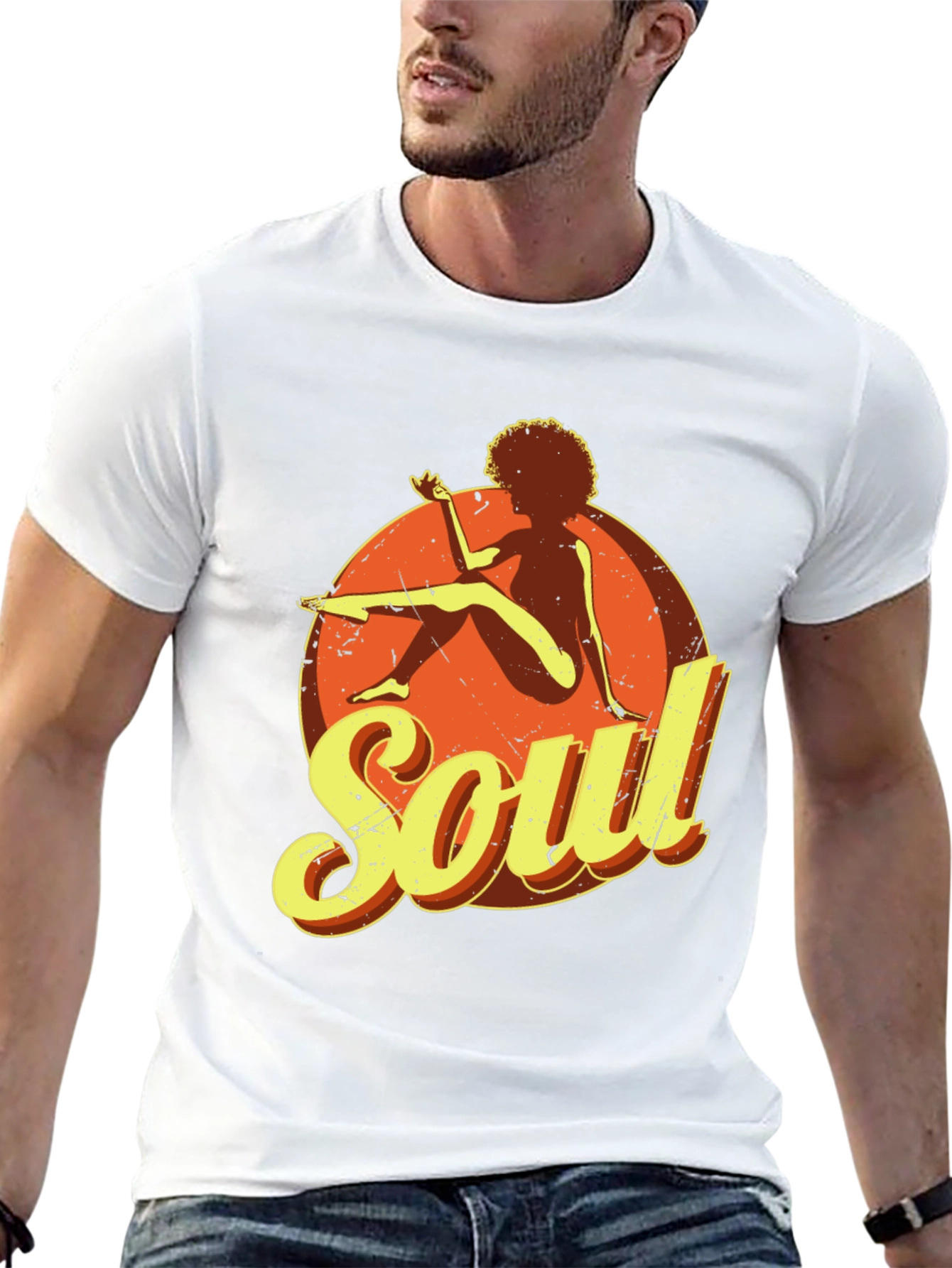 Black Soul Graphic T-Shirt - Retro Style Black Tee view 13