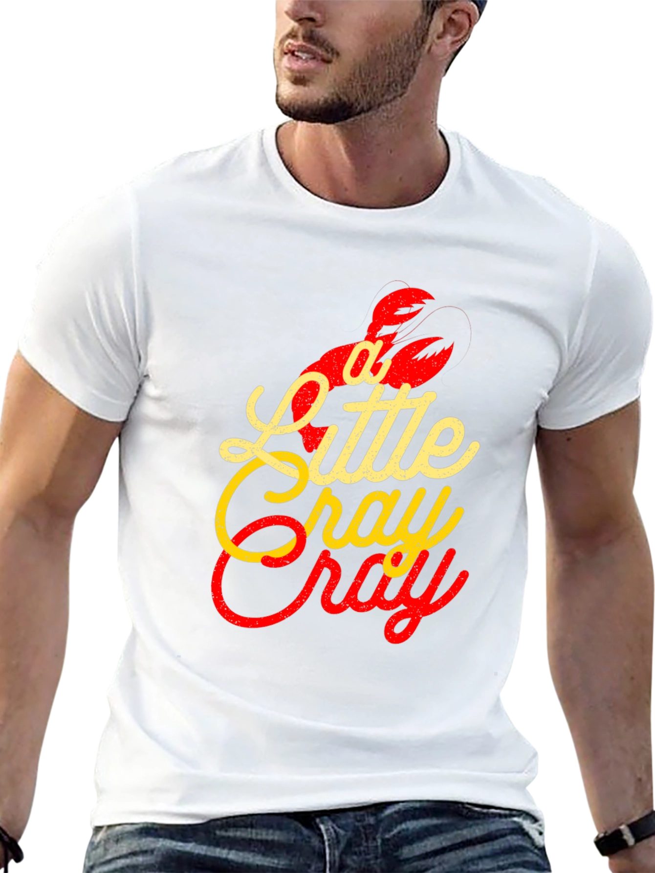 Black A Little Cray Funny Lobster Graphic T-Shirt view 13