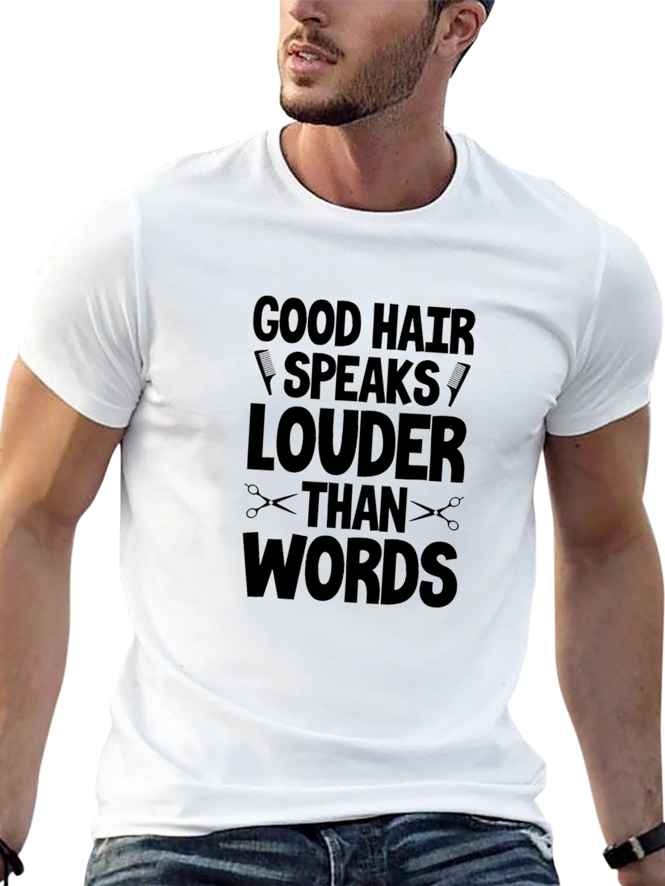 Black Good Hair Speaks Louder T-Shirt view 13