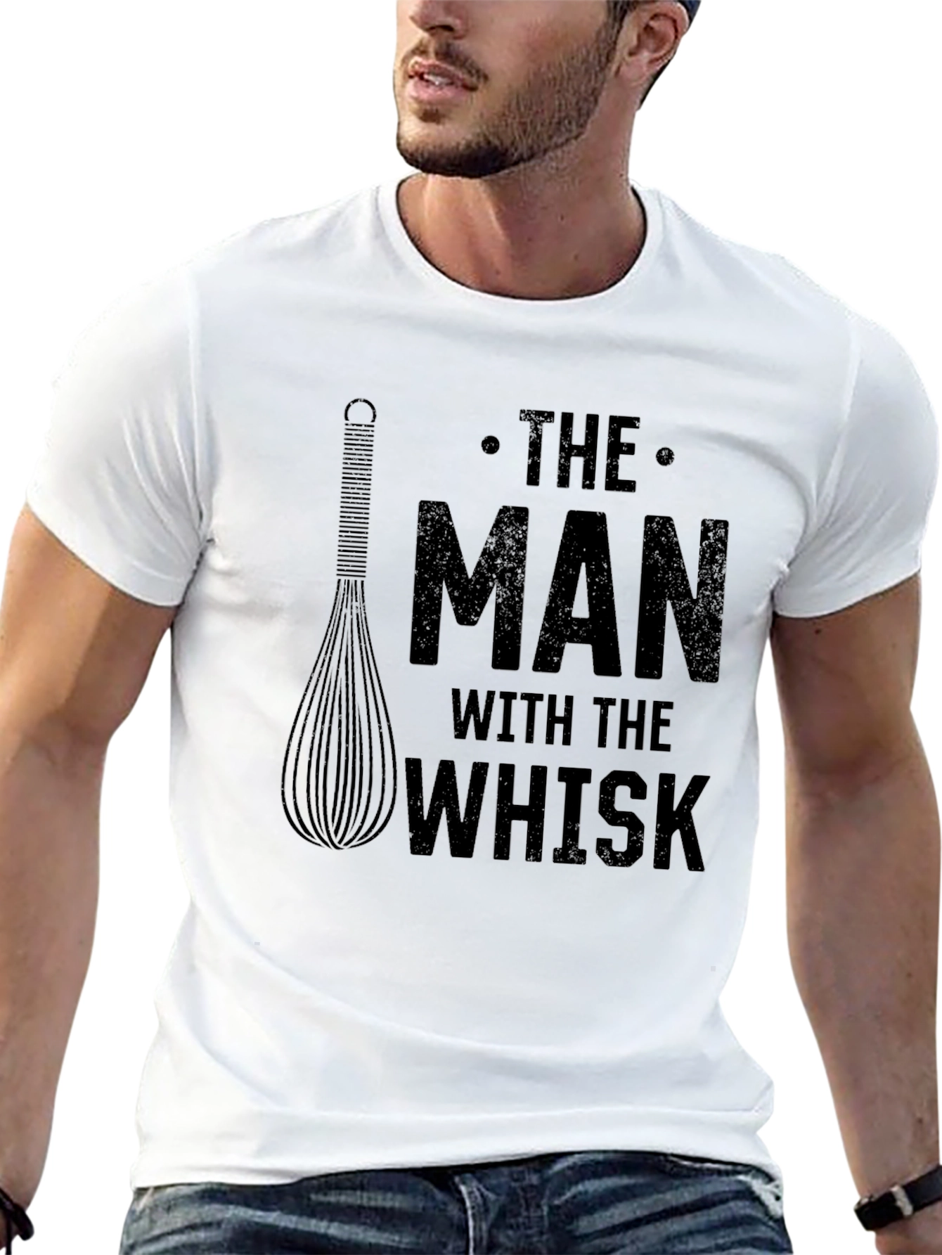 Black The Man With The Whisk Black T-Shirt view 13