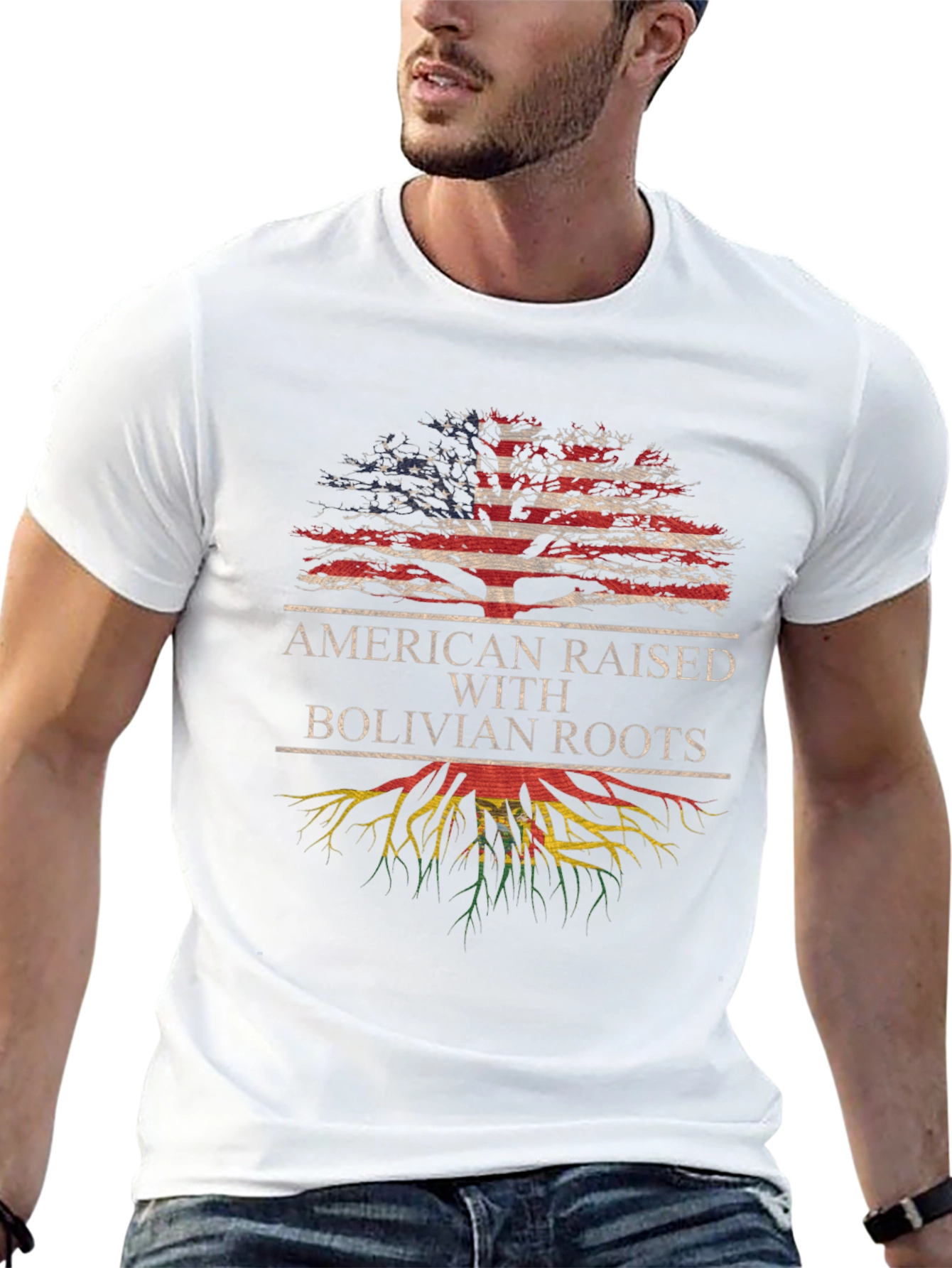 American Raised with Bolivian Roots T-Shirt - 13