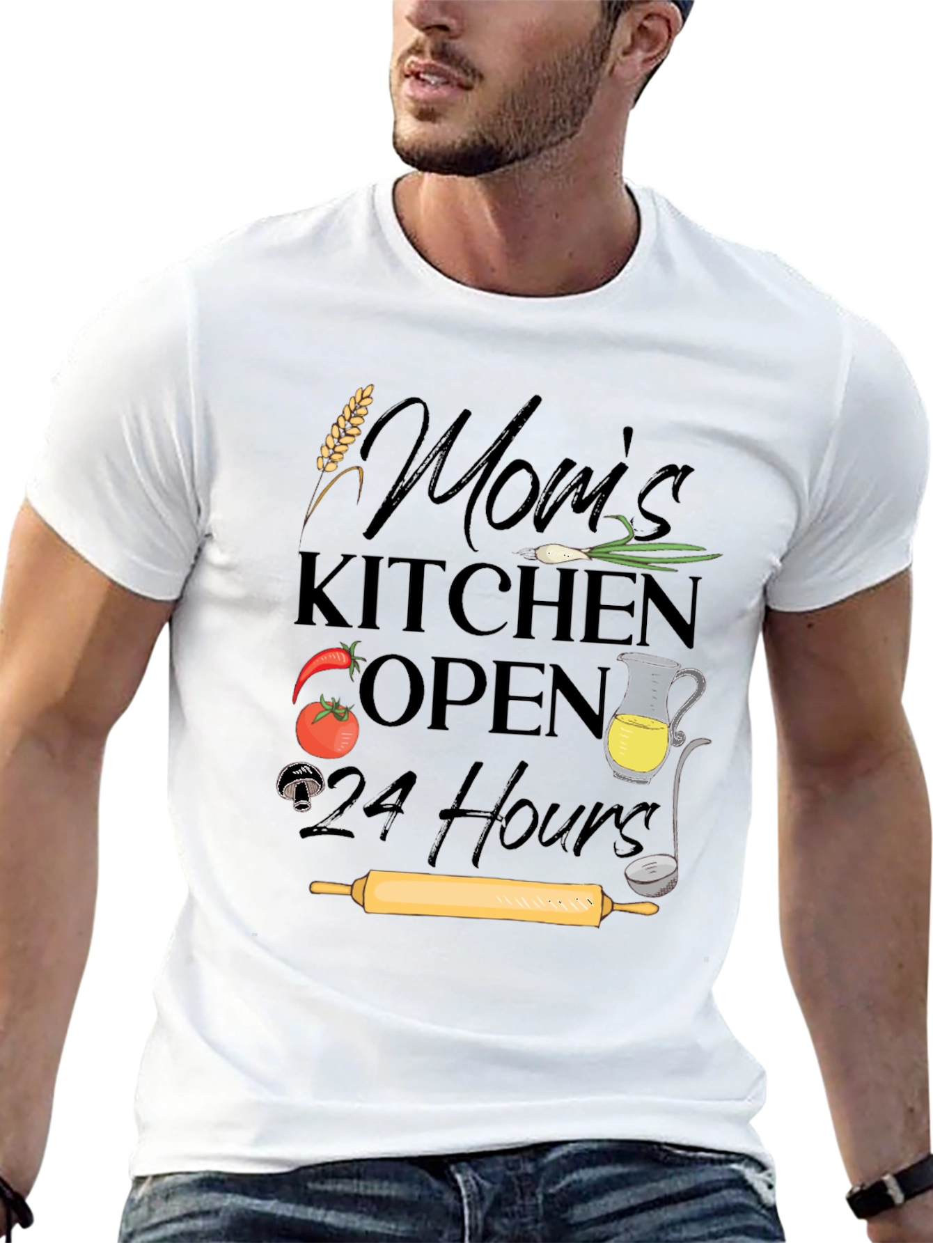 Black Mom's Kitchen Open 24 Hours T-Shirt view 13