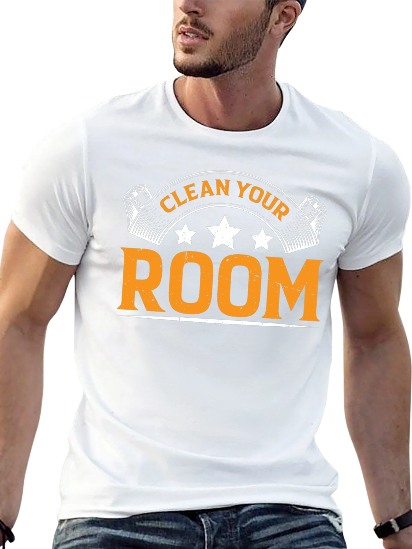 Black Clean Your Room Graphic Tee view 13