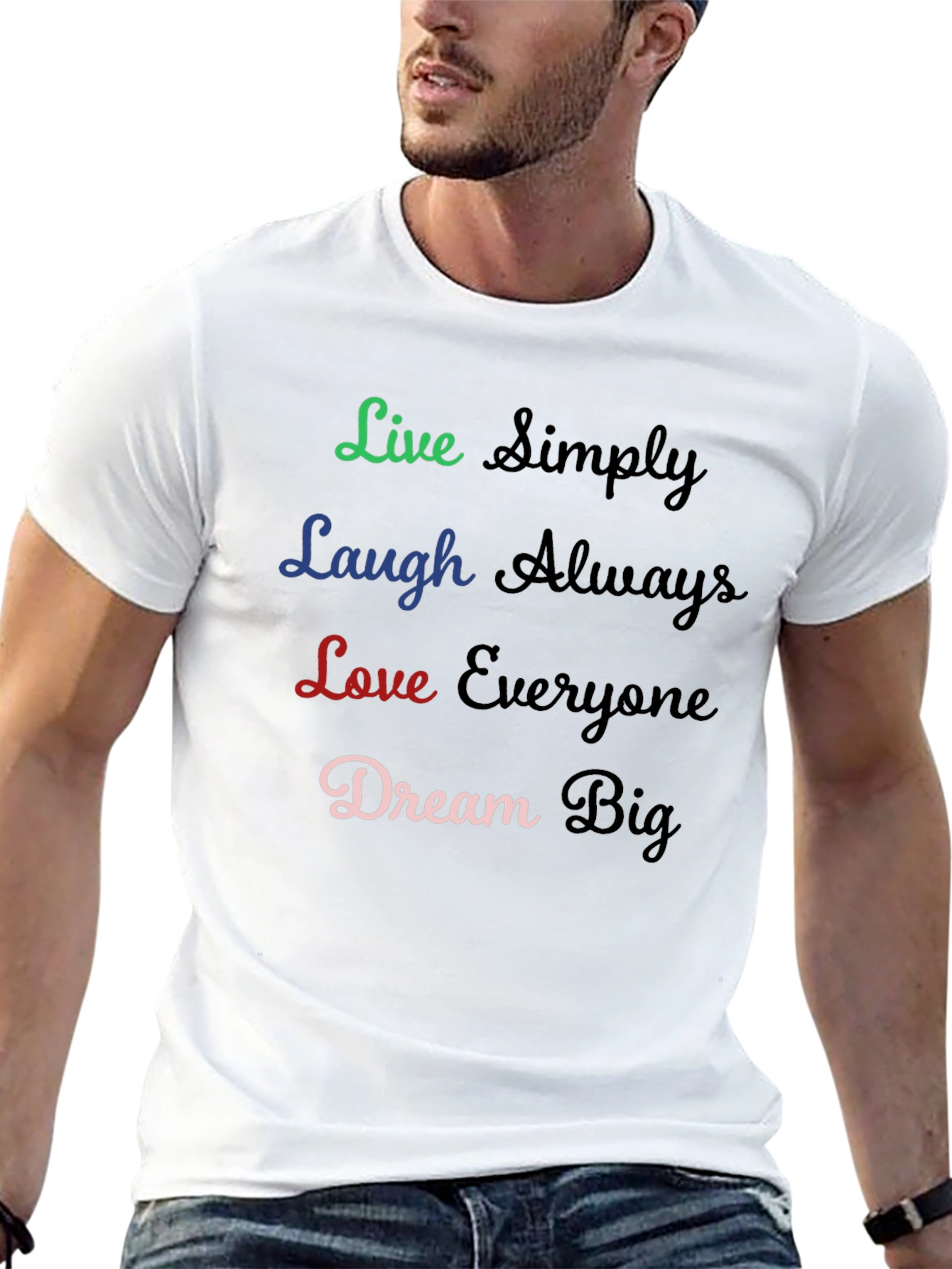Black Live, Laugh, Love T-Shirt - Inspirational Graphic Tee view 13