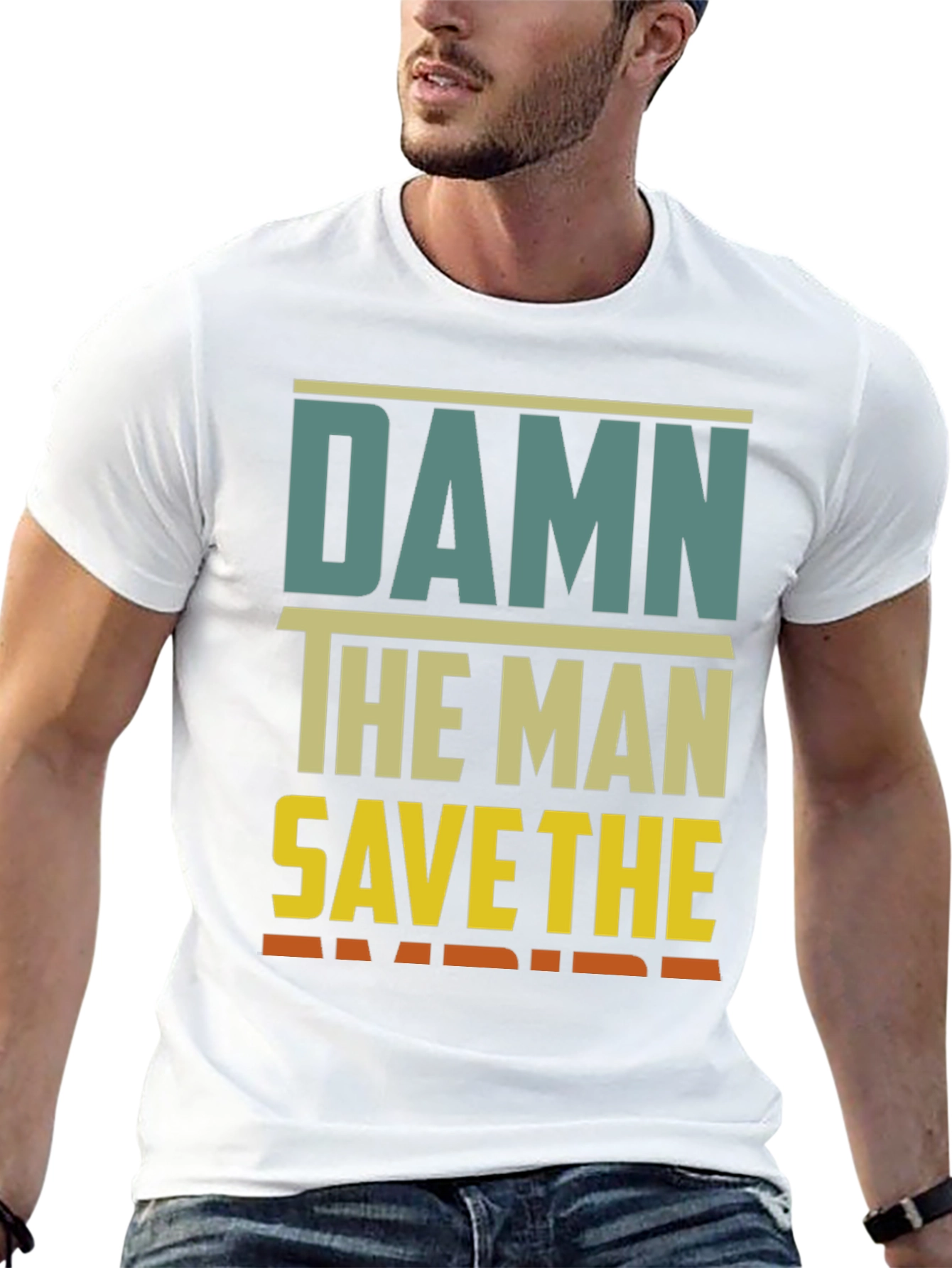 Black Damn The Man Save The Empire Graphic Tee view 13