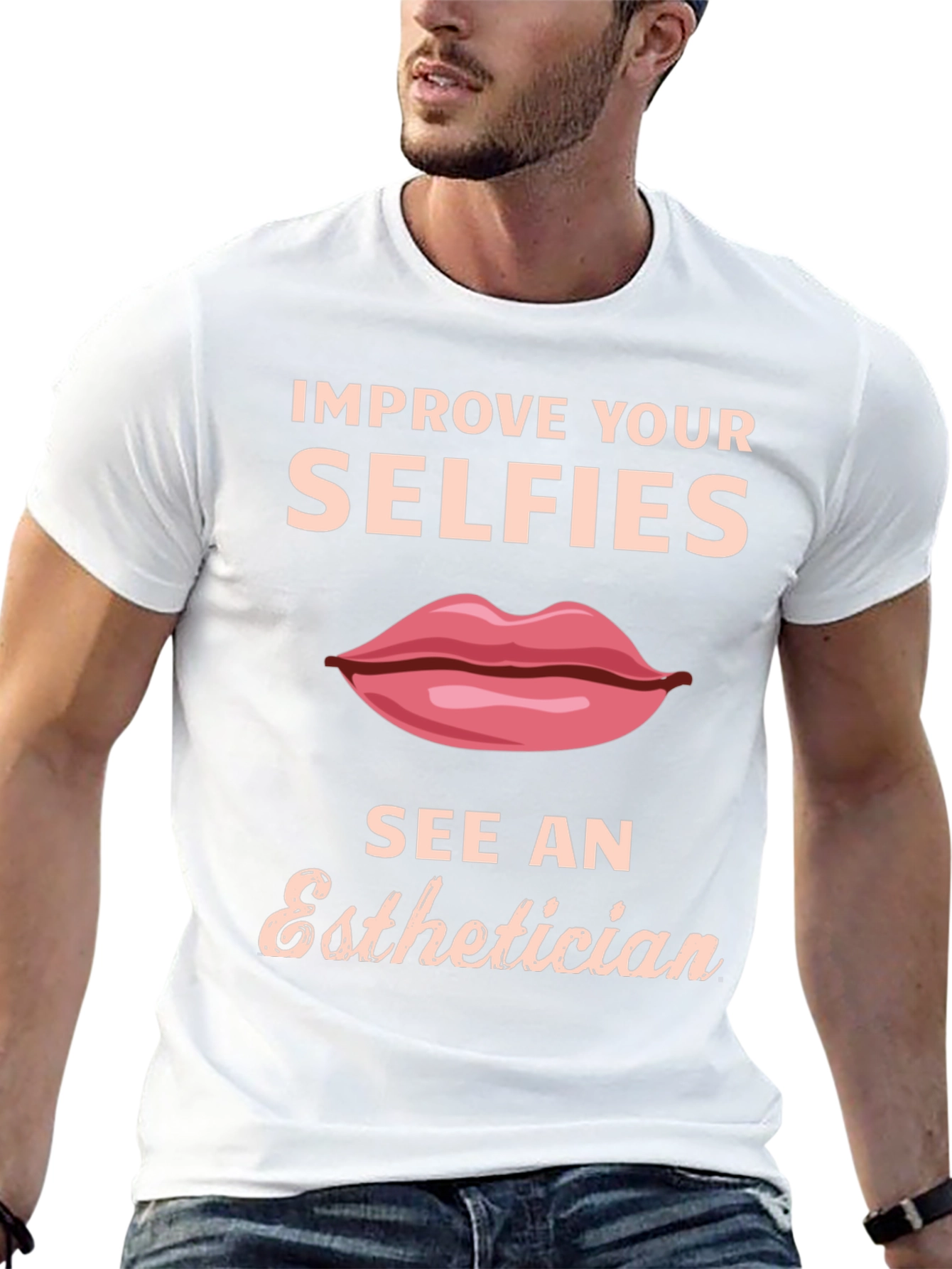 Black Improve Your Selfies T-Shirt view 13