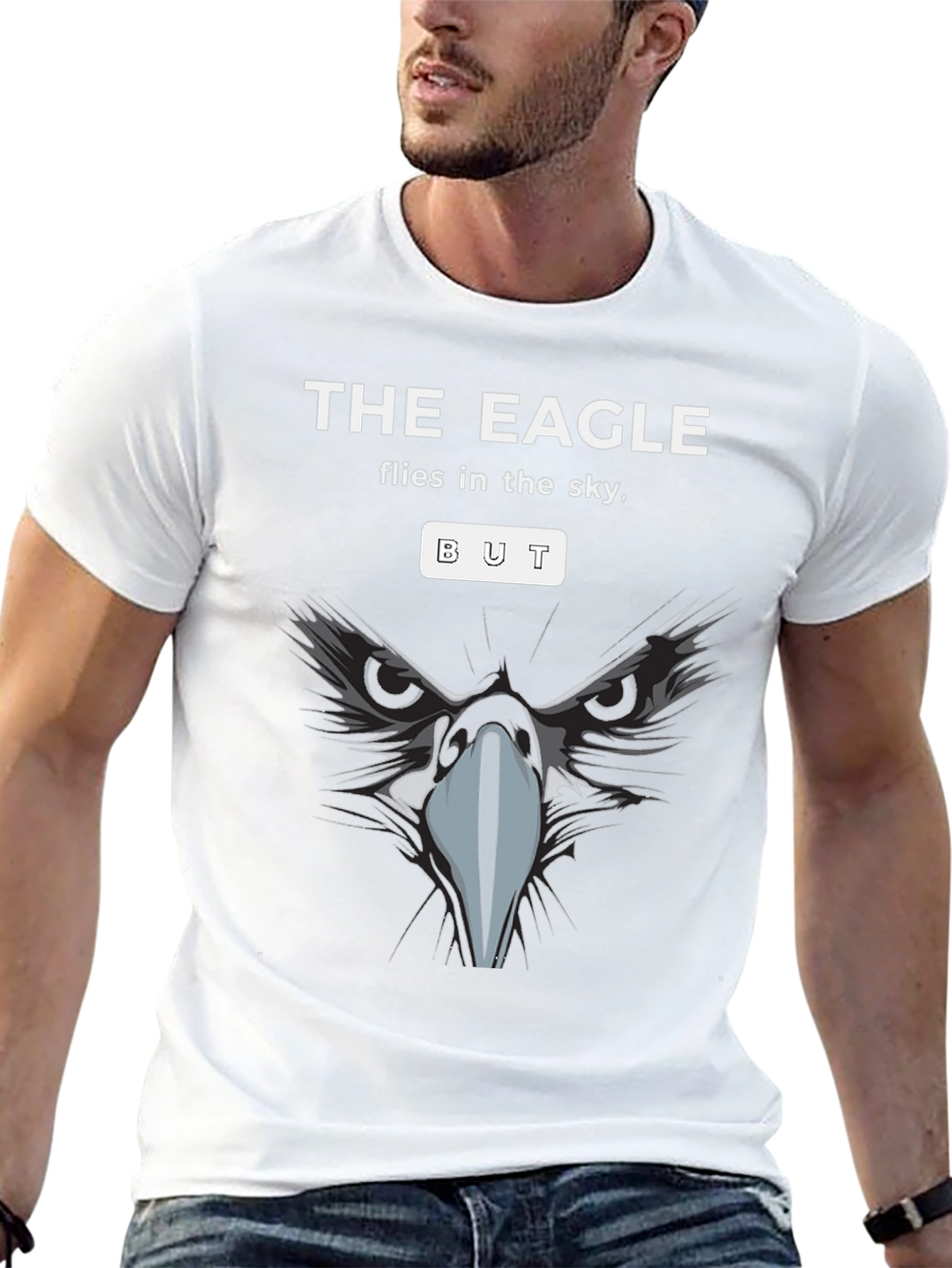 Black The Eagle Flies T-Shirt view 13