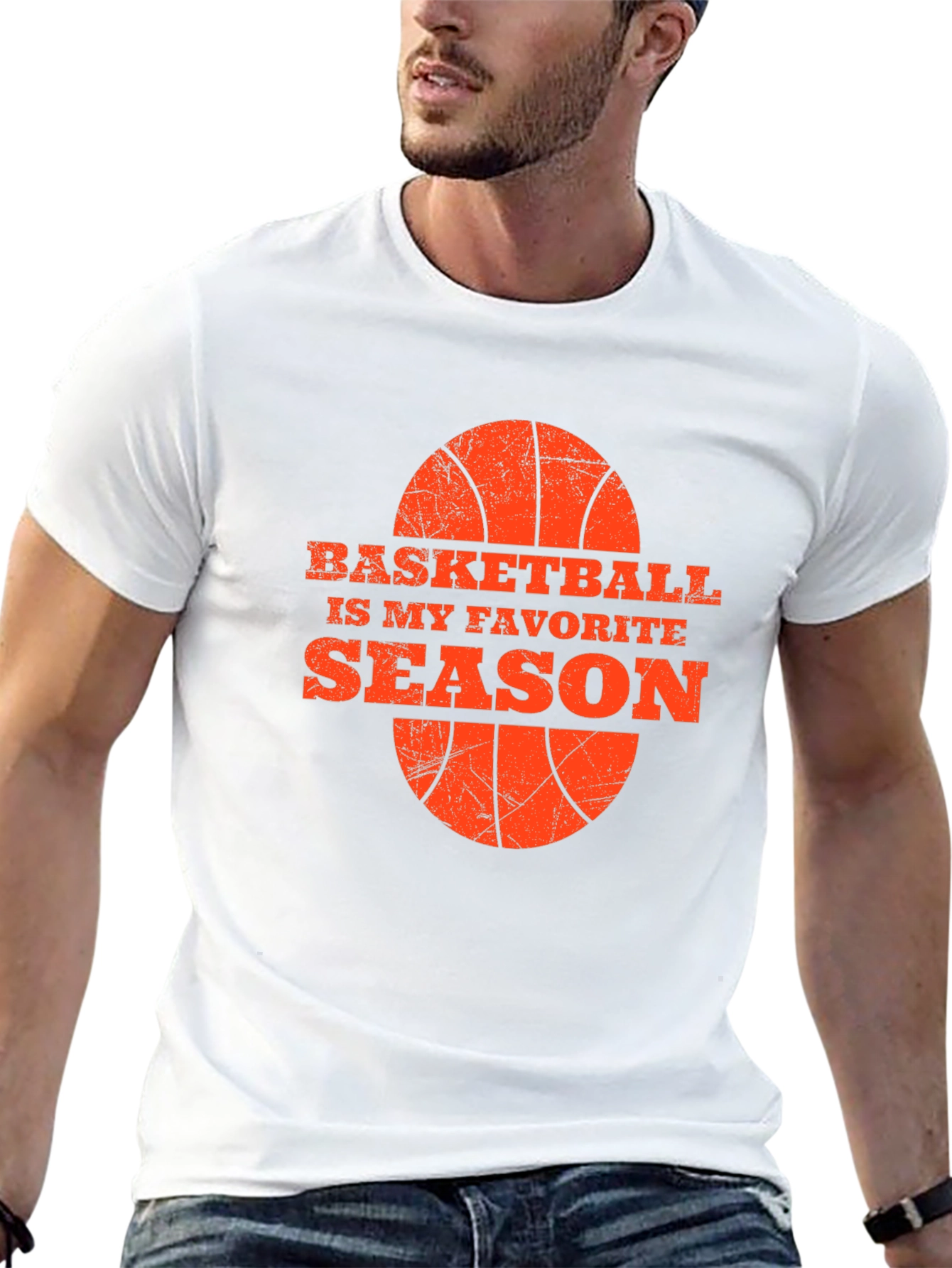 Black Basketball Season Favorite Tee - Black Graphic T-Shirt view 13