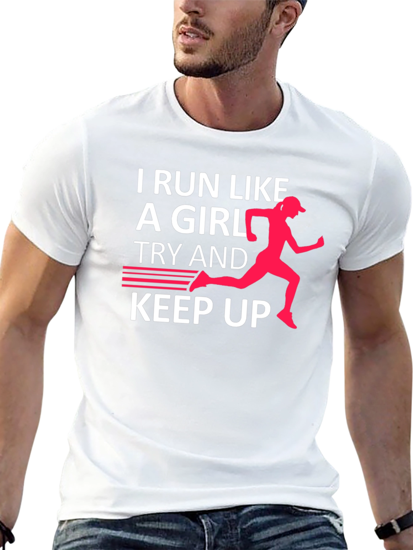 Black I Run Like A Girl T-Shirt - Funny Running Tee view 13