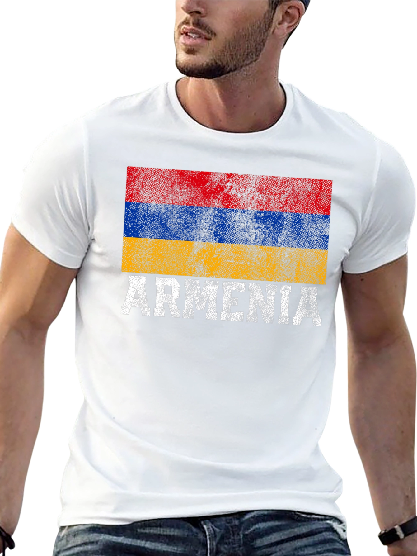 Armenia Flag T-Shirt - Distressed Pride - 13
