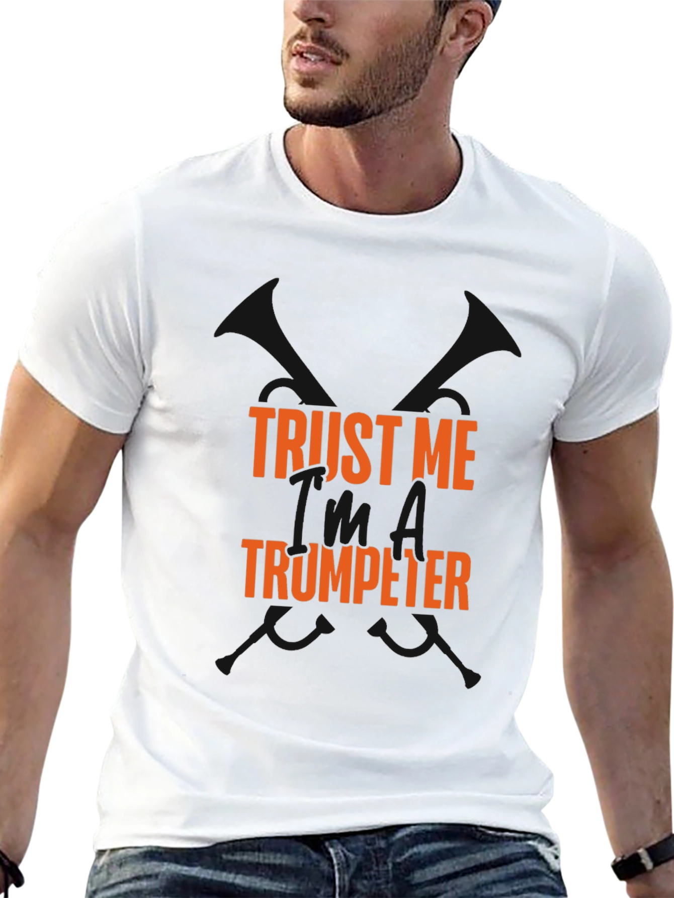 Black Trust Me Trumpeter T-Shirt view 13