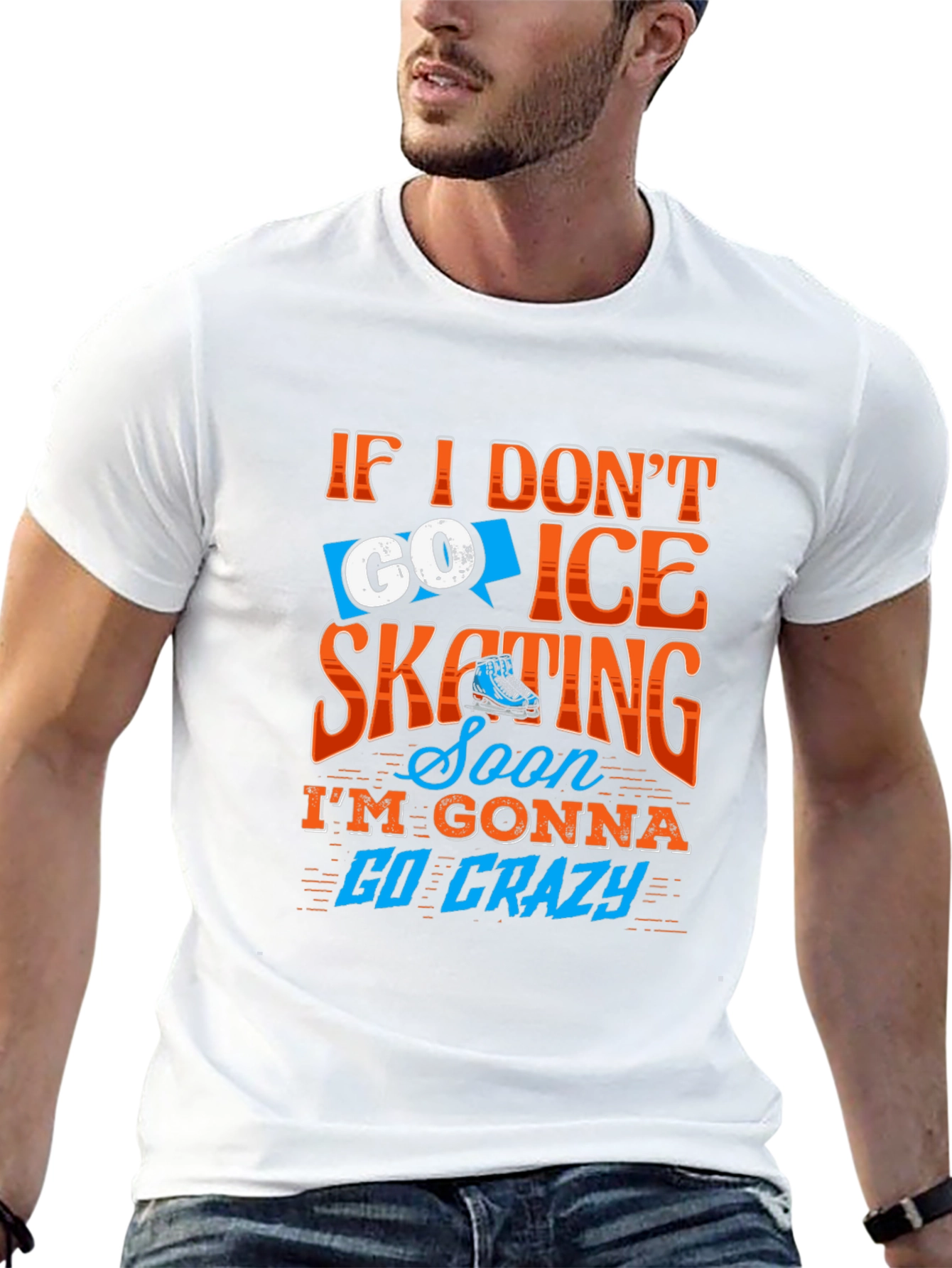 Black Ice Skating T-Shirt - Go Crazy Design view 13