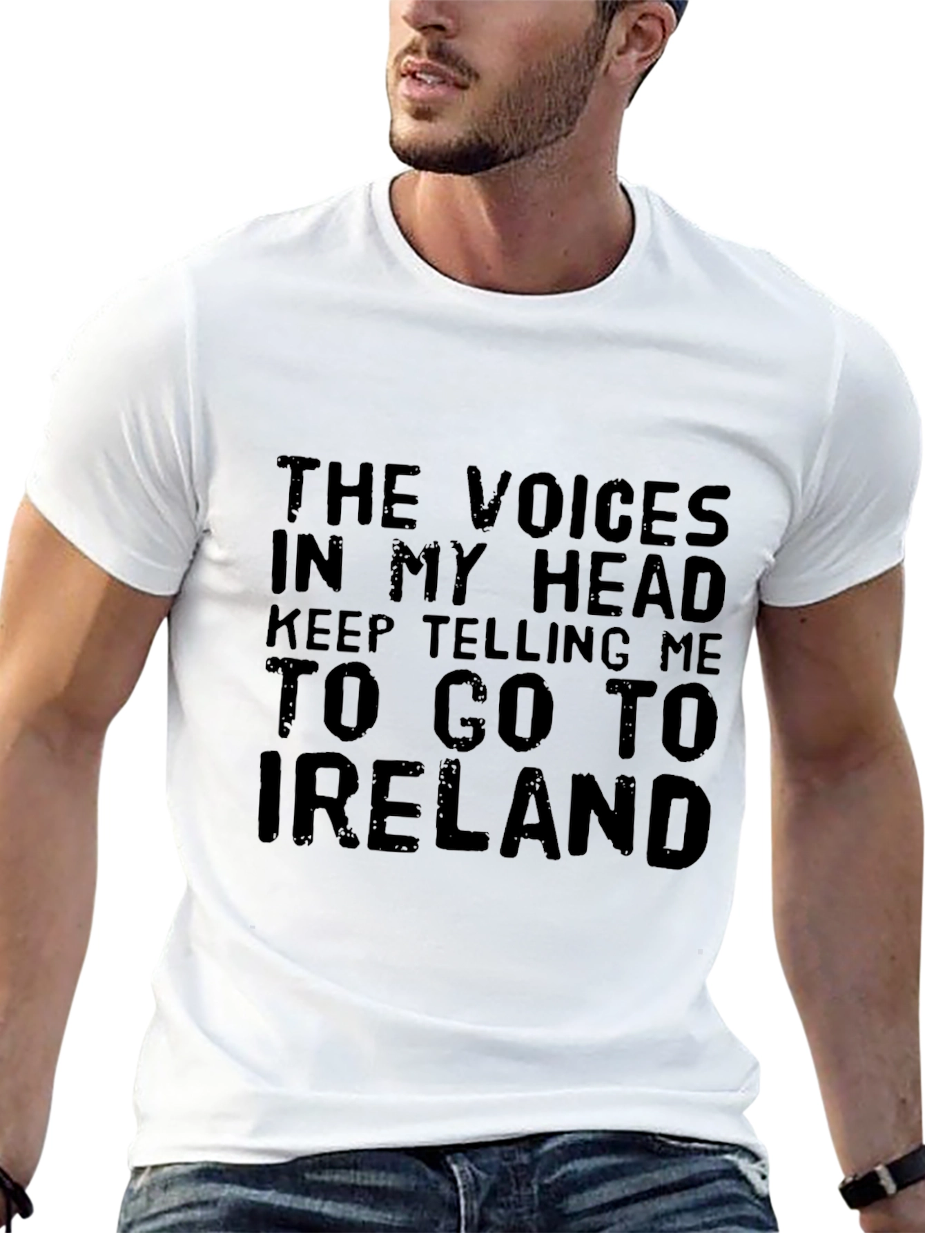 Black Ireland Calling Men's Graphic Tee view 13