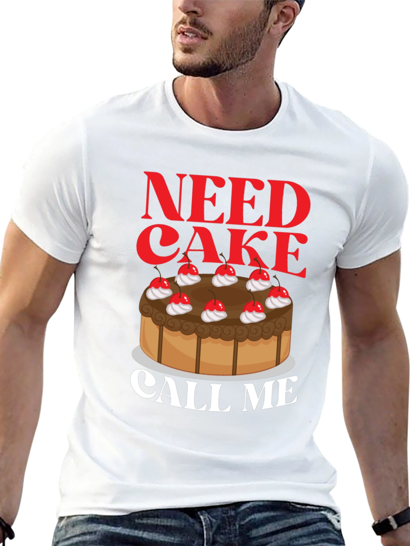 Black Need Cake Call Me T-Shirt - Sweet Tooth Tee view 13