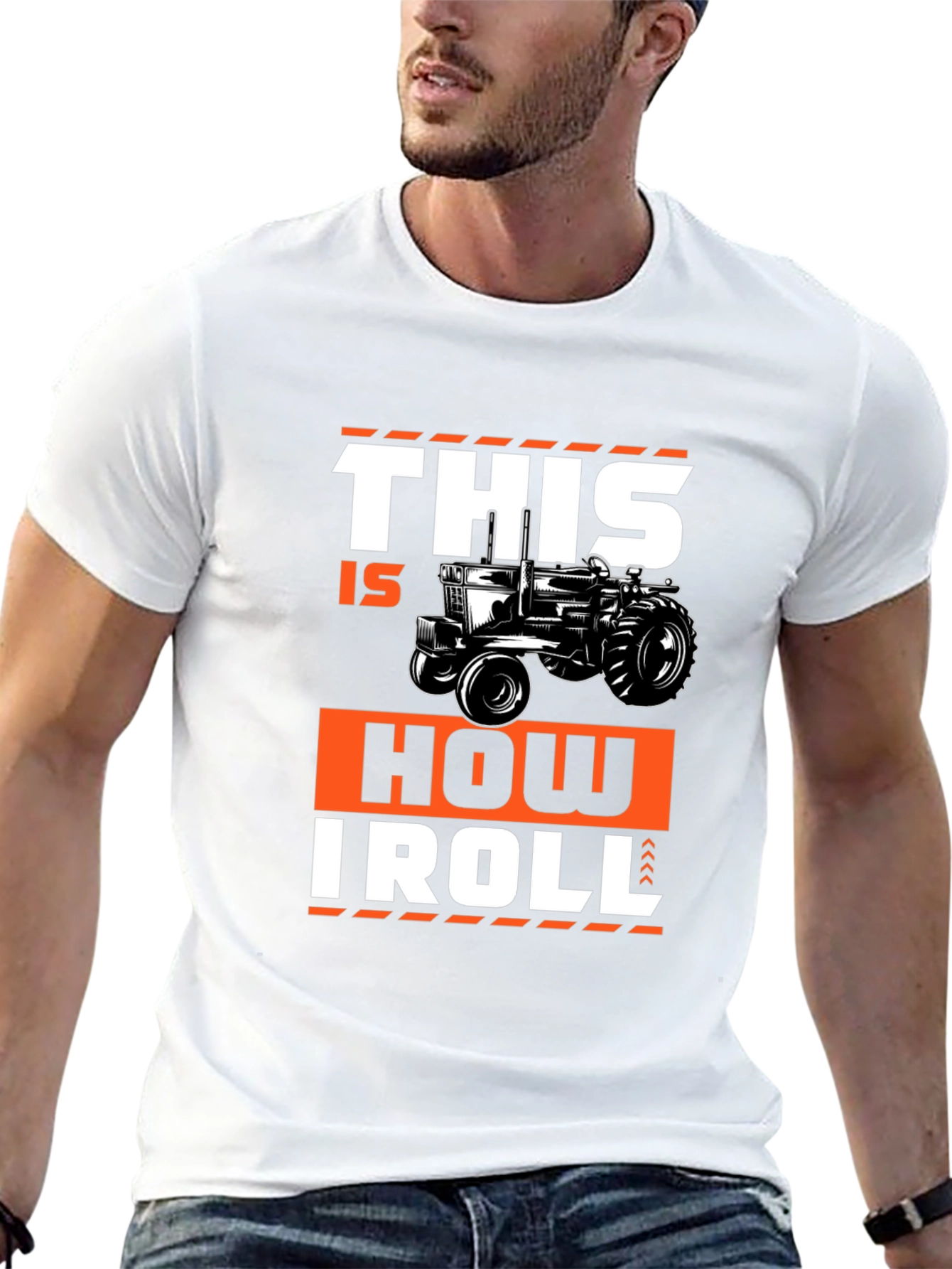 Black This Is How I Roll Tractor Graphic Tee view 13