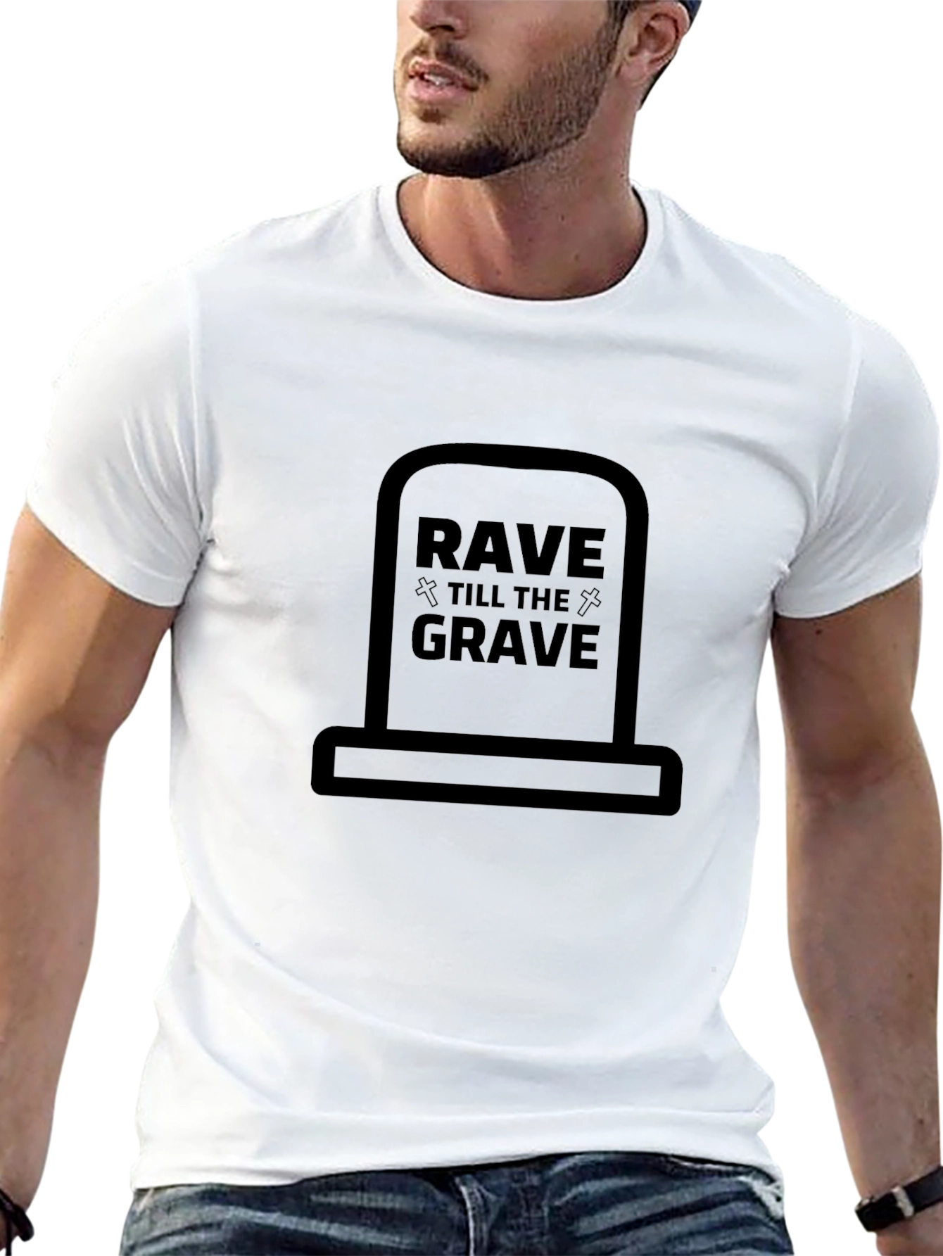 Black Rave Till The Grave Graphic Tee view 13