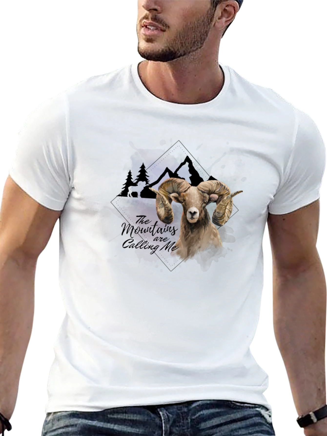 Black Mountains are Calling Me Ram Graphic Tee view 13