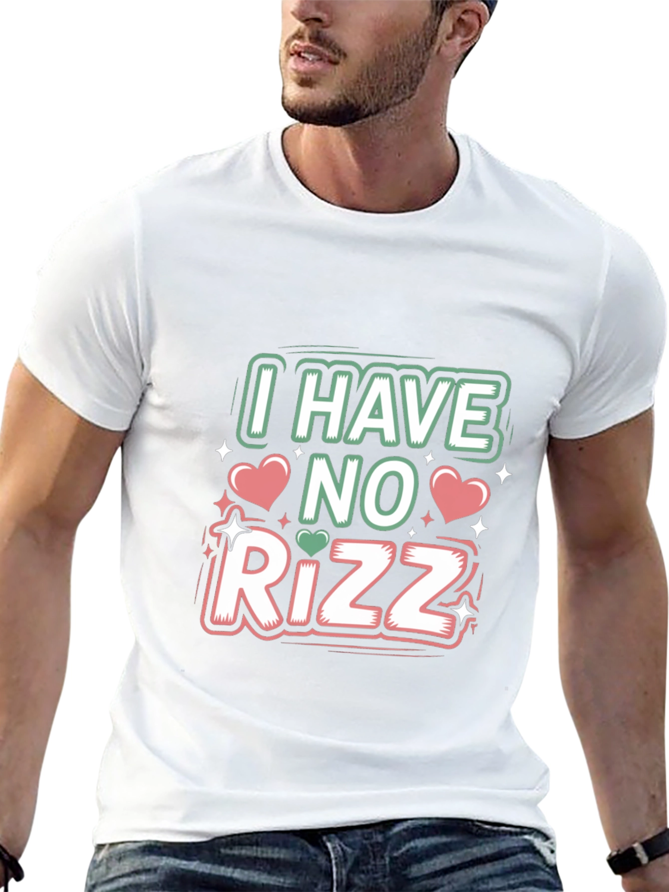 Black I Have No Rizz Graphic Tee - Funny Unisex T-Shirt view 13