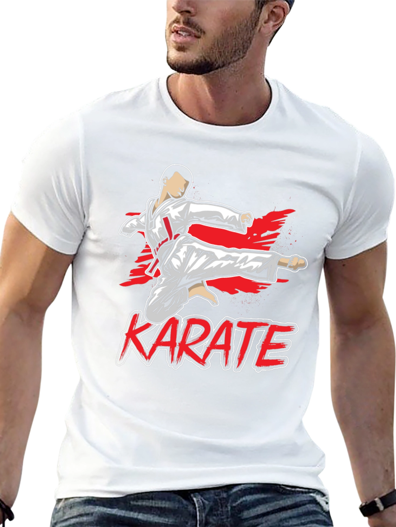 Black Karate Kick Graphic T-Shirt - Martial Arts Tee view 13