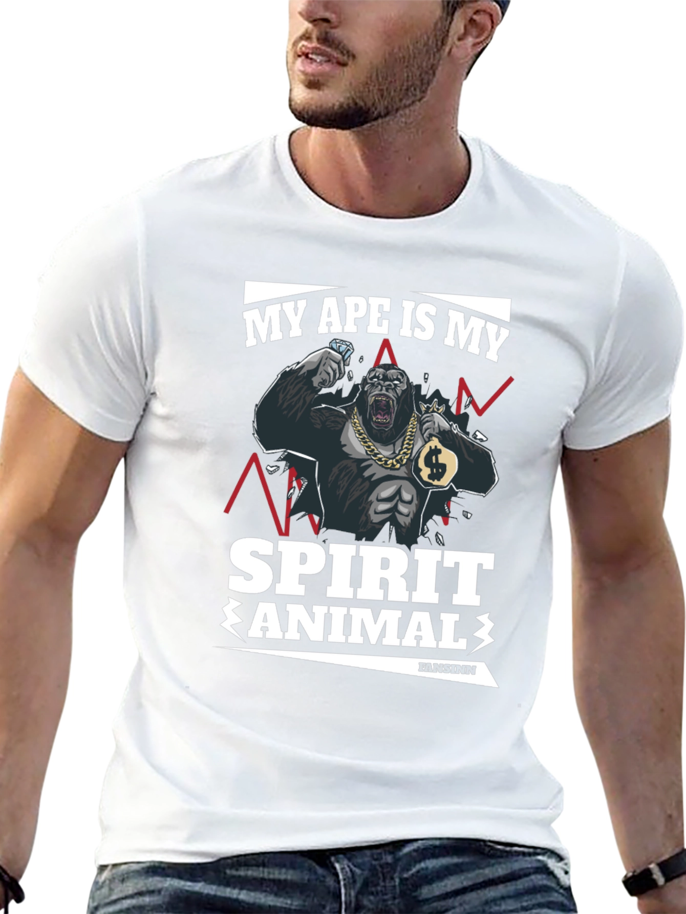 Black Ape Spirit Animal Graphic T-Shirt view 13
