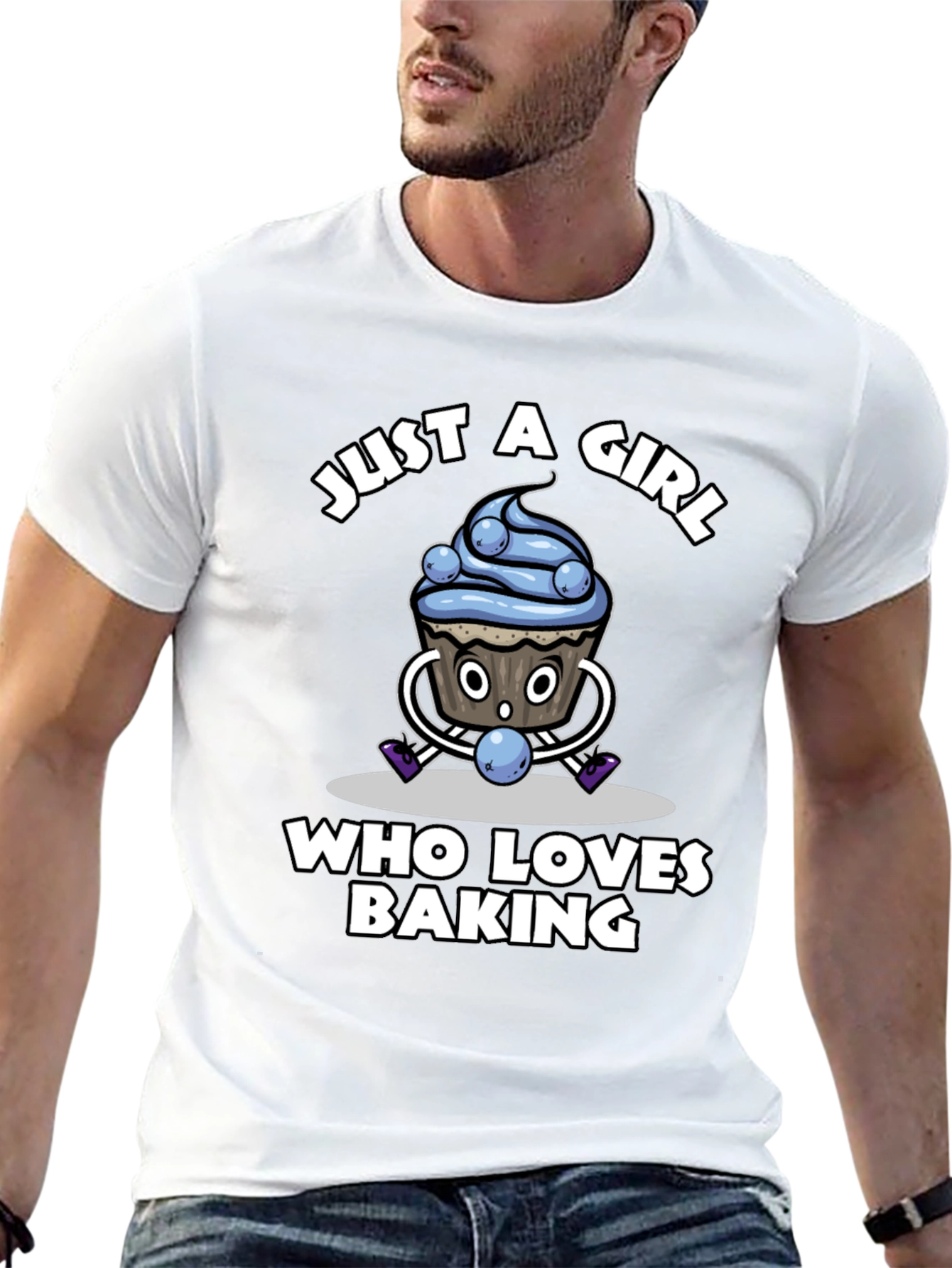 Black Just A Girl Who Loves Baking T-Shirt view 13