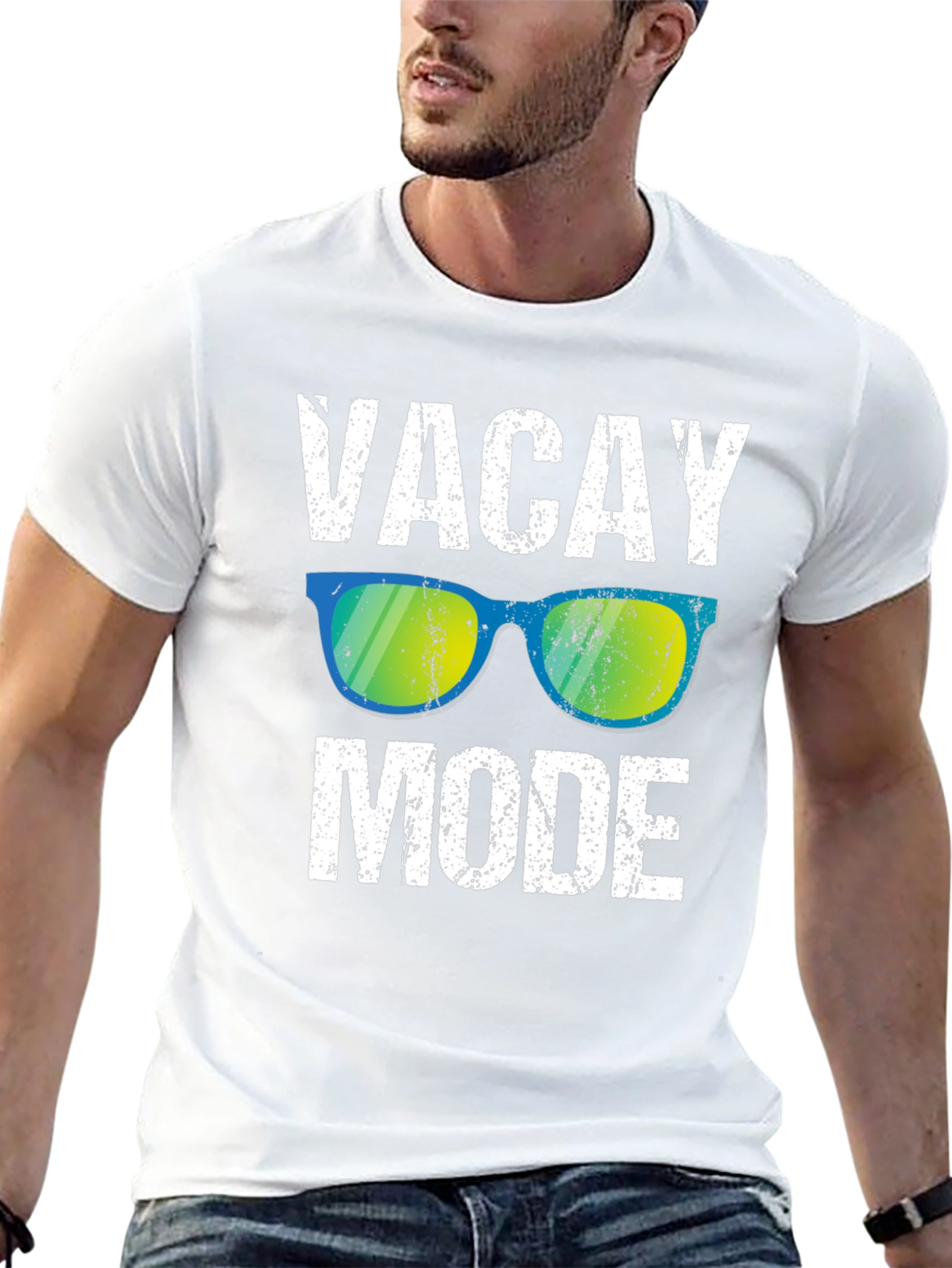 Black Vacay Mode Graphic Tee - Relaxed Holiday Style view 13