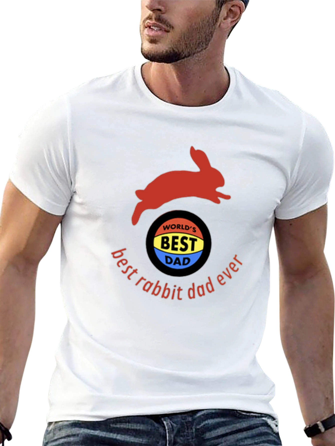 Black Best Rabbit Dad Ever T-Shirt view 13