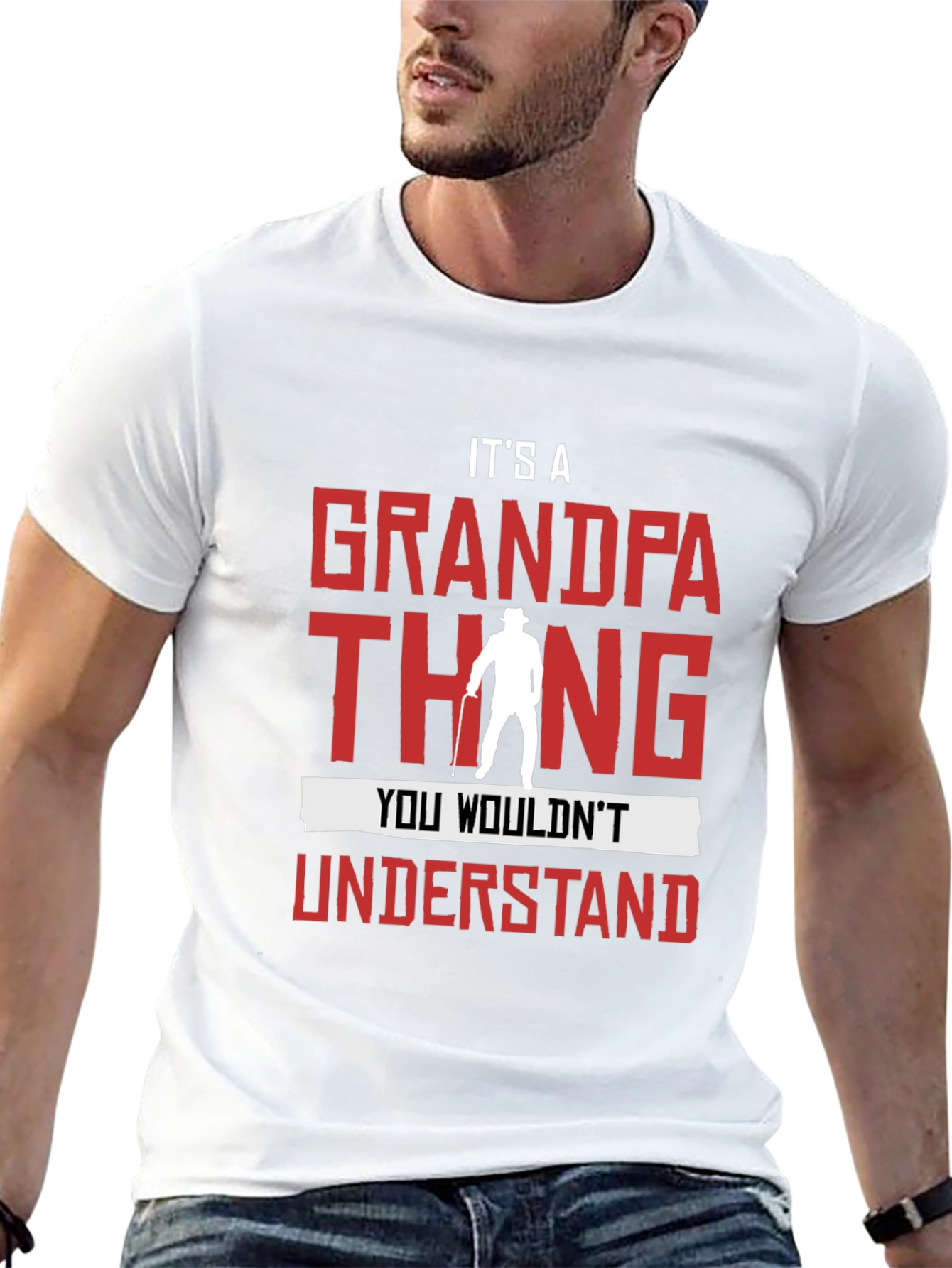 Black It's A Grandpa Thing T-Shirt view 13