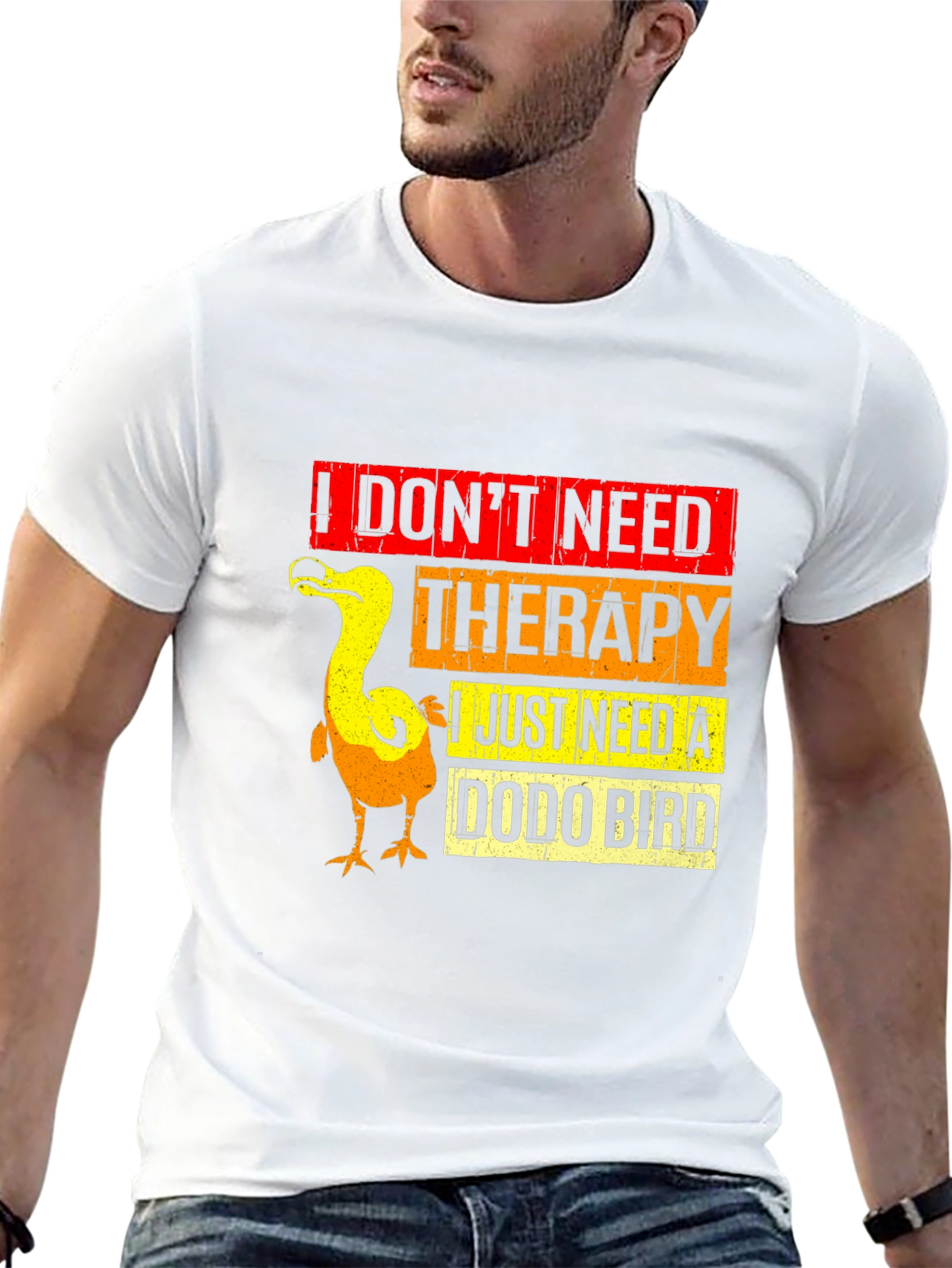 Black Dodo Bird Therapy T-Shirt, Funny Graphic Tee view 13