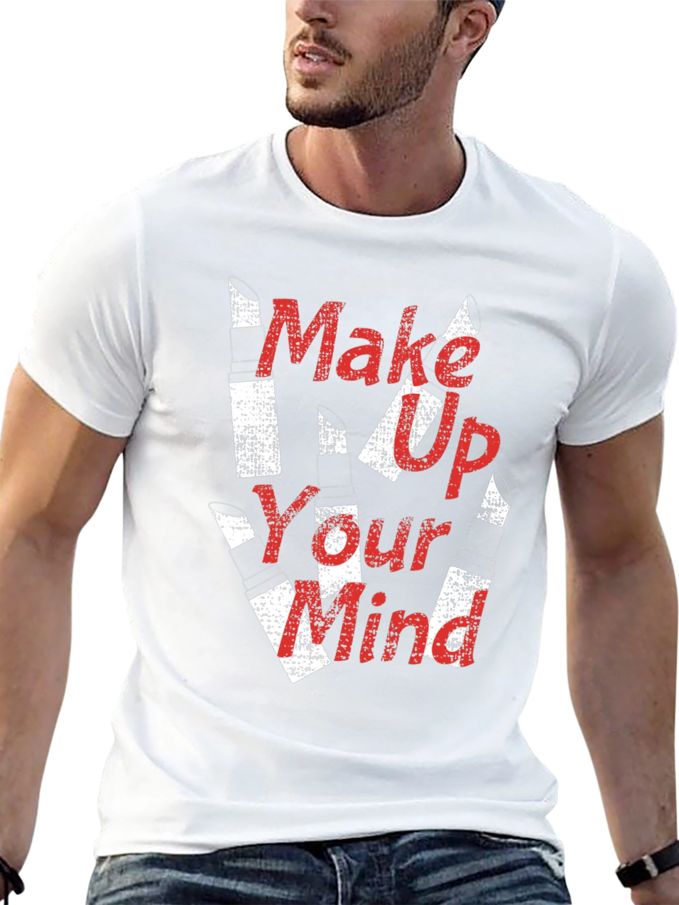 Black Make Up Your Mind Graphic Tee view 13