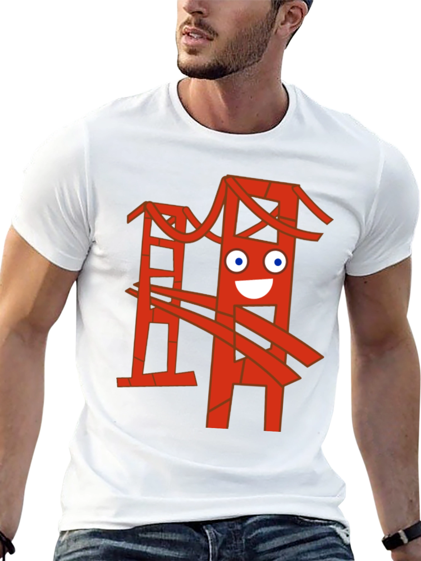 Black Funny Bridge Graphic T-Shirt - Black view 13