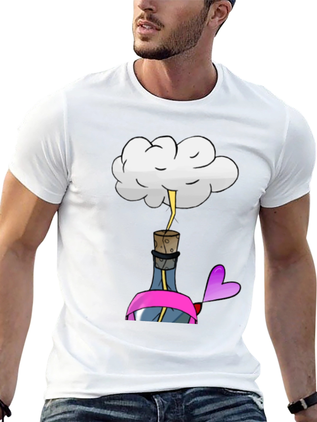 Black Cloud Lightning in a Bottle Black T-Shirt view 13