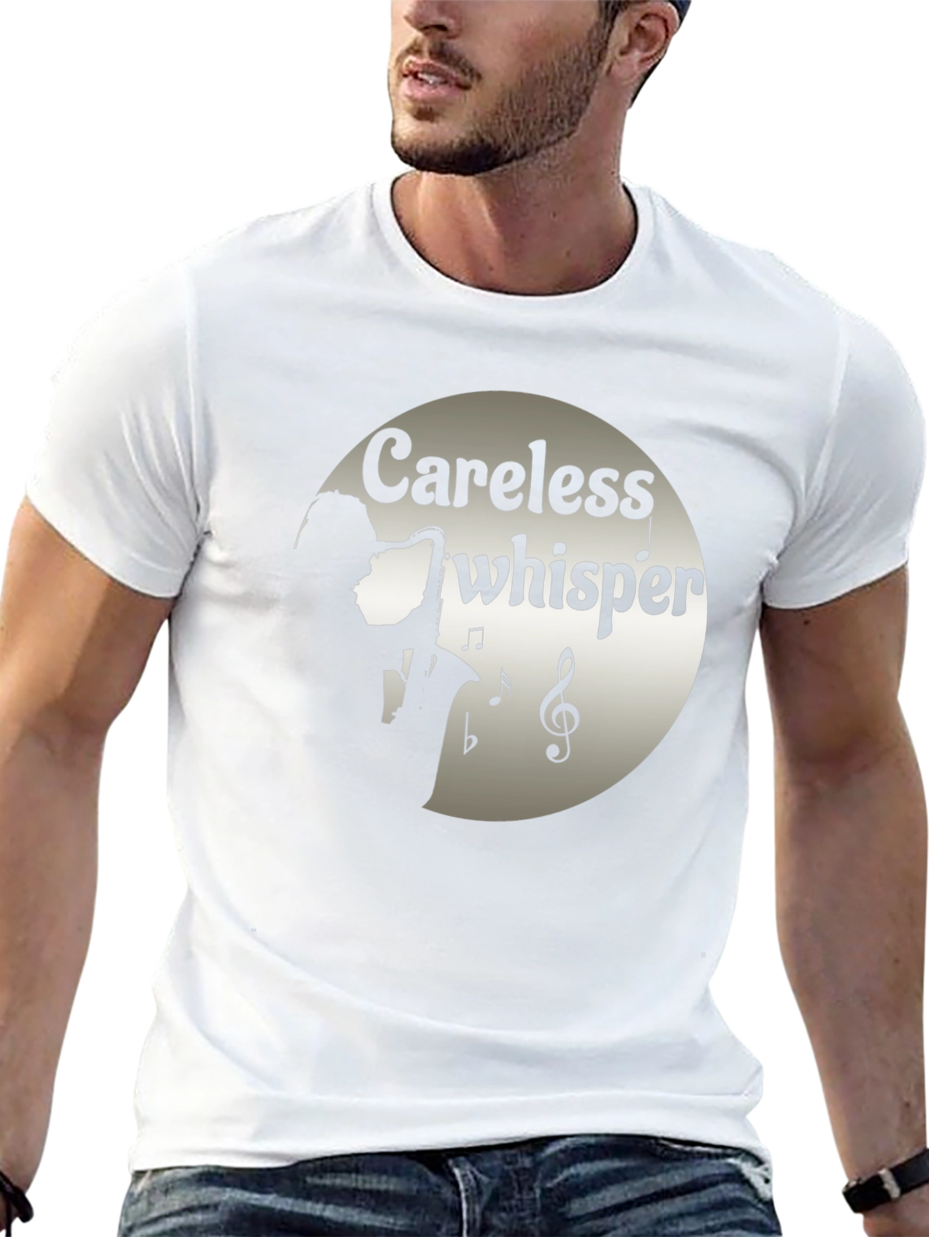 Black Careless Whisper Saxophone T-Shirt view 13