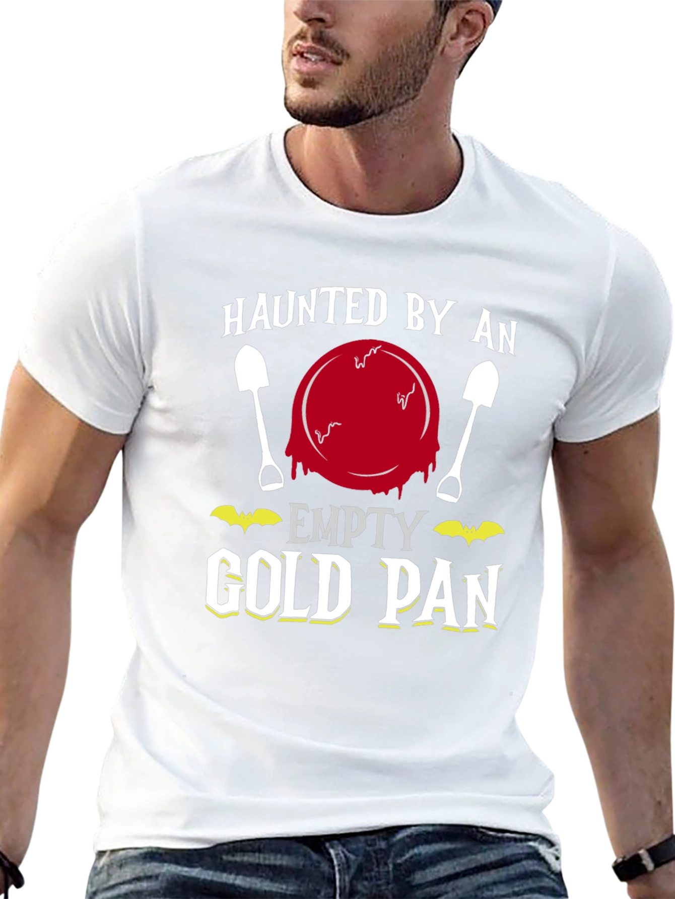 Black Haunted Empty Gold Pan Funny T-Shirt view 13