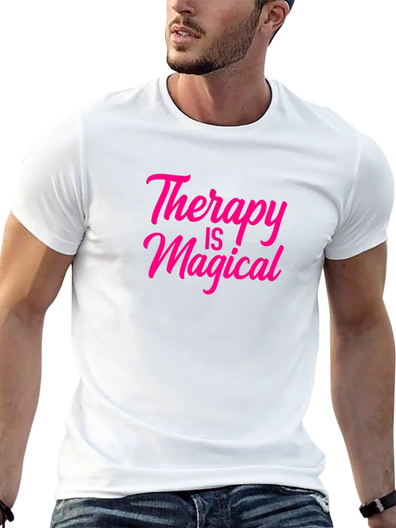 Black Therapy Is Magical Black T-Shirt view 13
