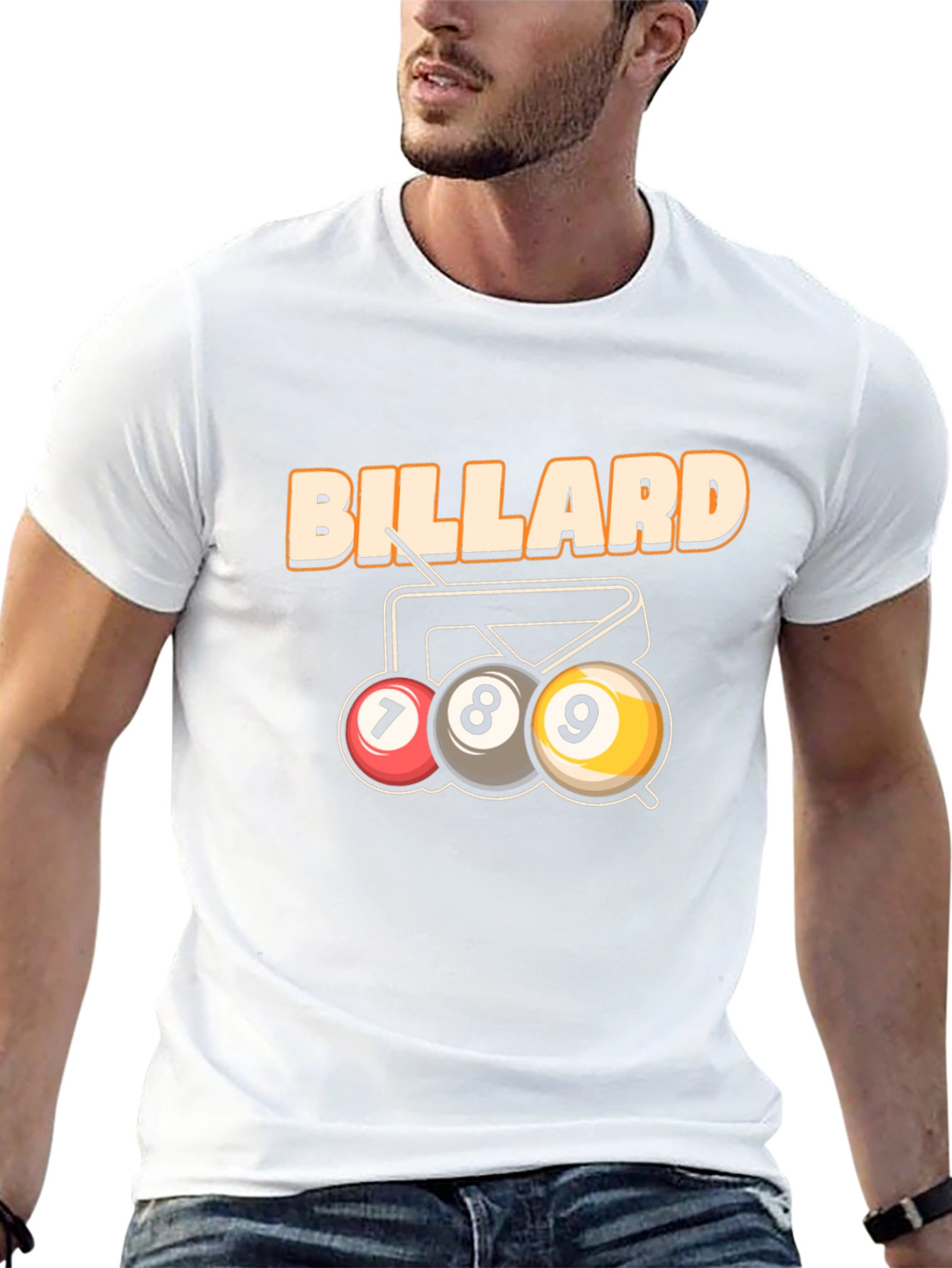 Black Billiard T-Shirt - 7, 8, 9 Ball Design view 13