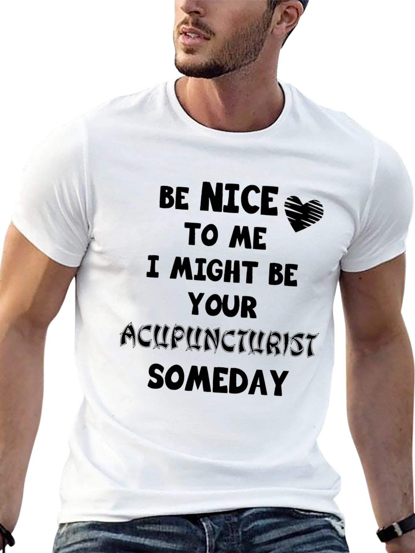Black Acupuncturist Someday T-Shirt - Black view 13