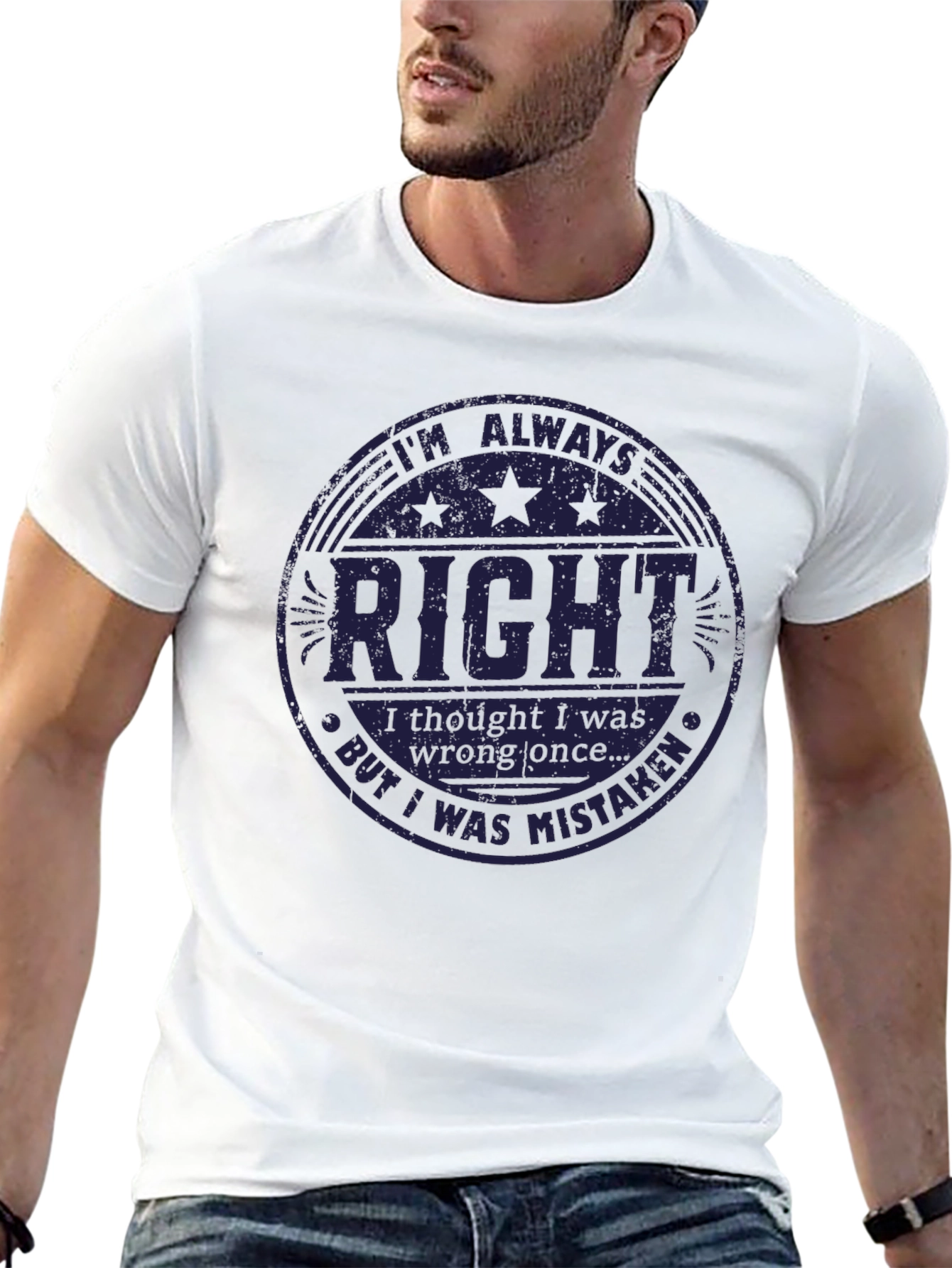 Black I'm Always Right T-Shirt view 13