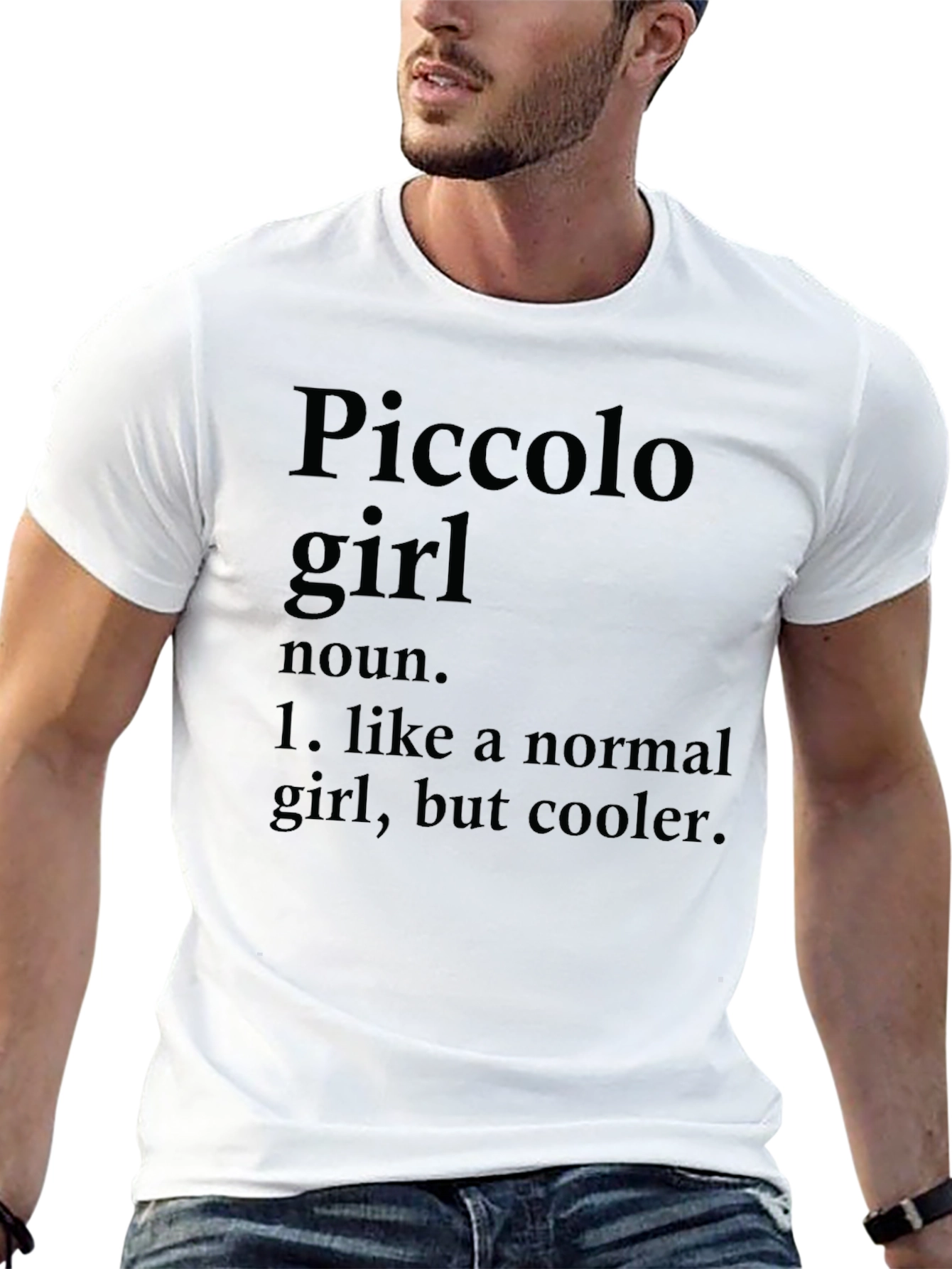 Black Cool Piccolo Girl T-Shirt - Unique Definition Tee view 13