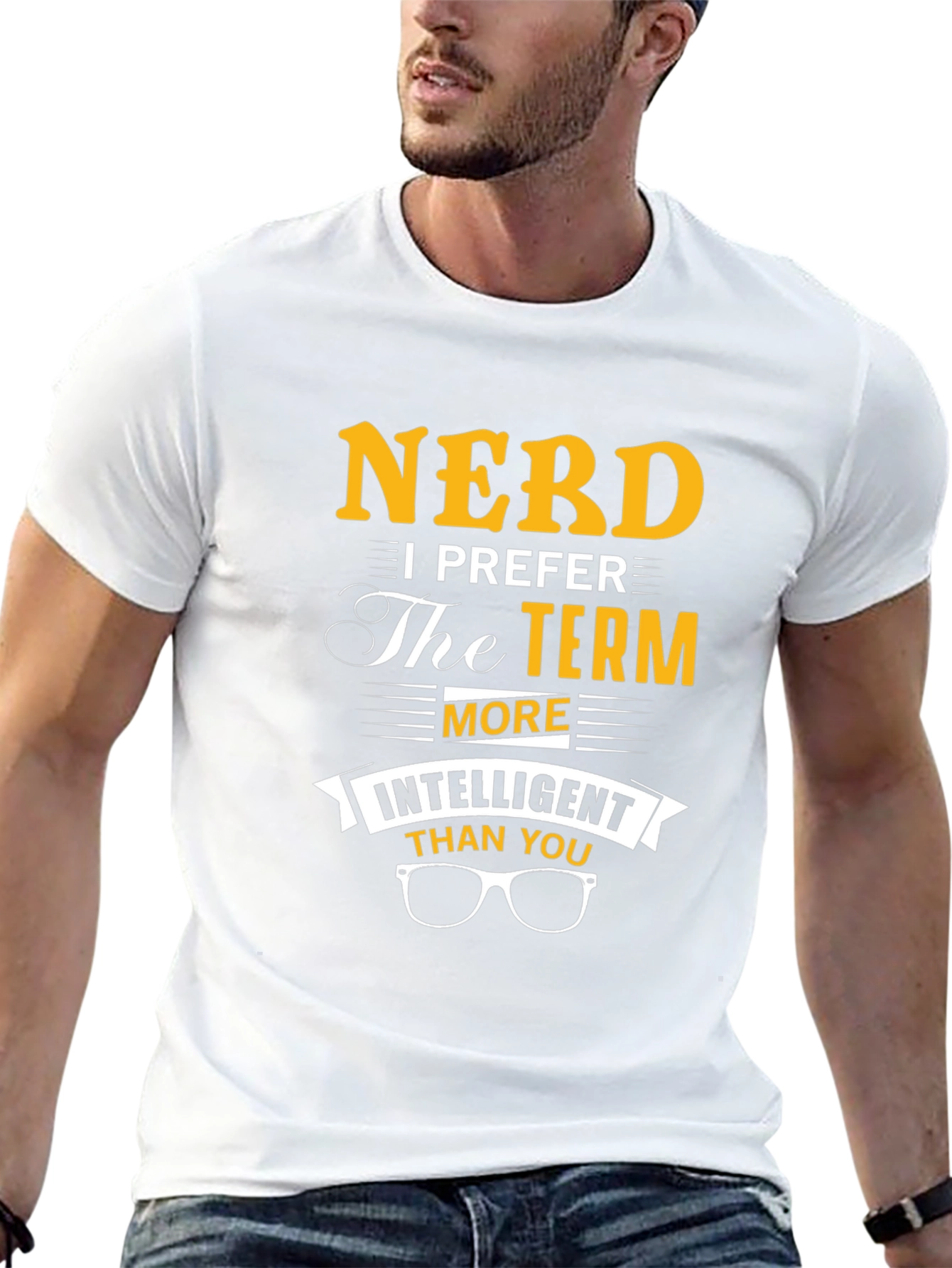 Black Nerd T-Shirt - Intelligent Than You Funny Slogan Tee view 13