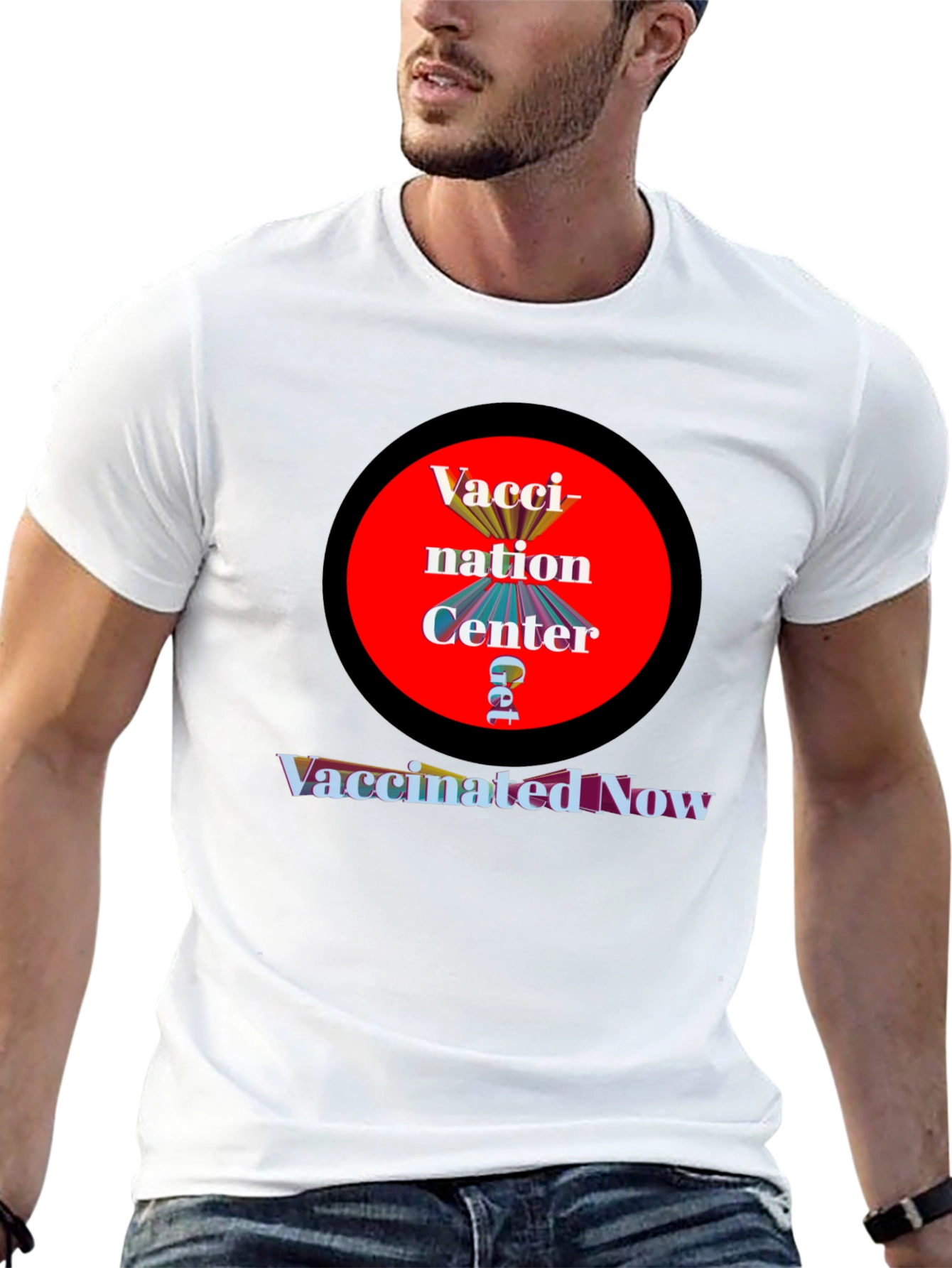 Black Vaccination Center T-Shirt - Get Vaccinated Now view 13