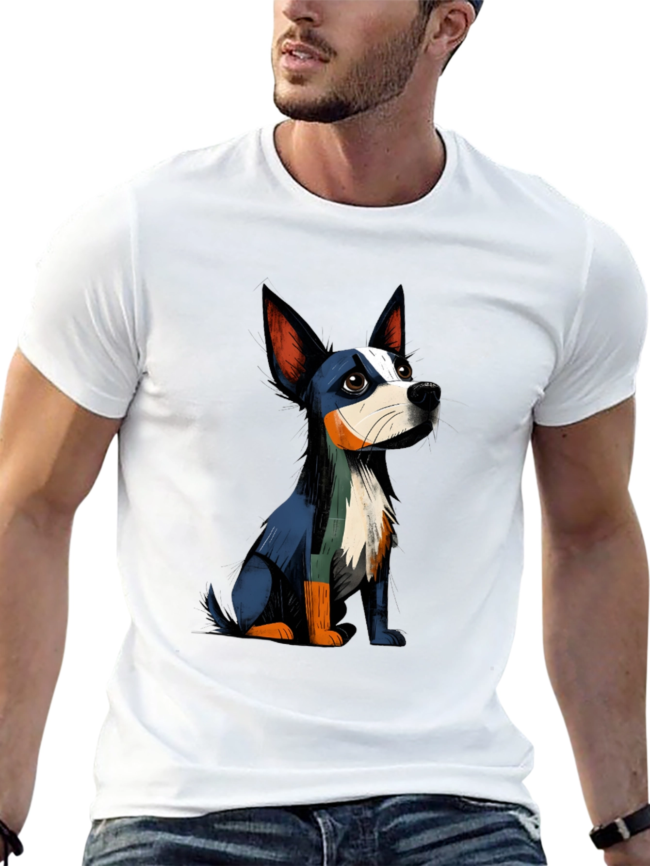 Black Dog Graphic Tee - Men's Black T-Shirt view 13