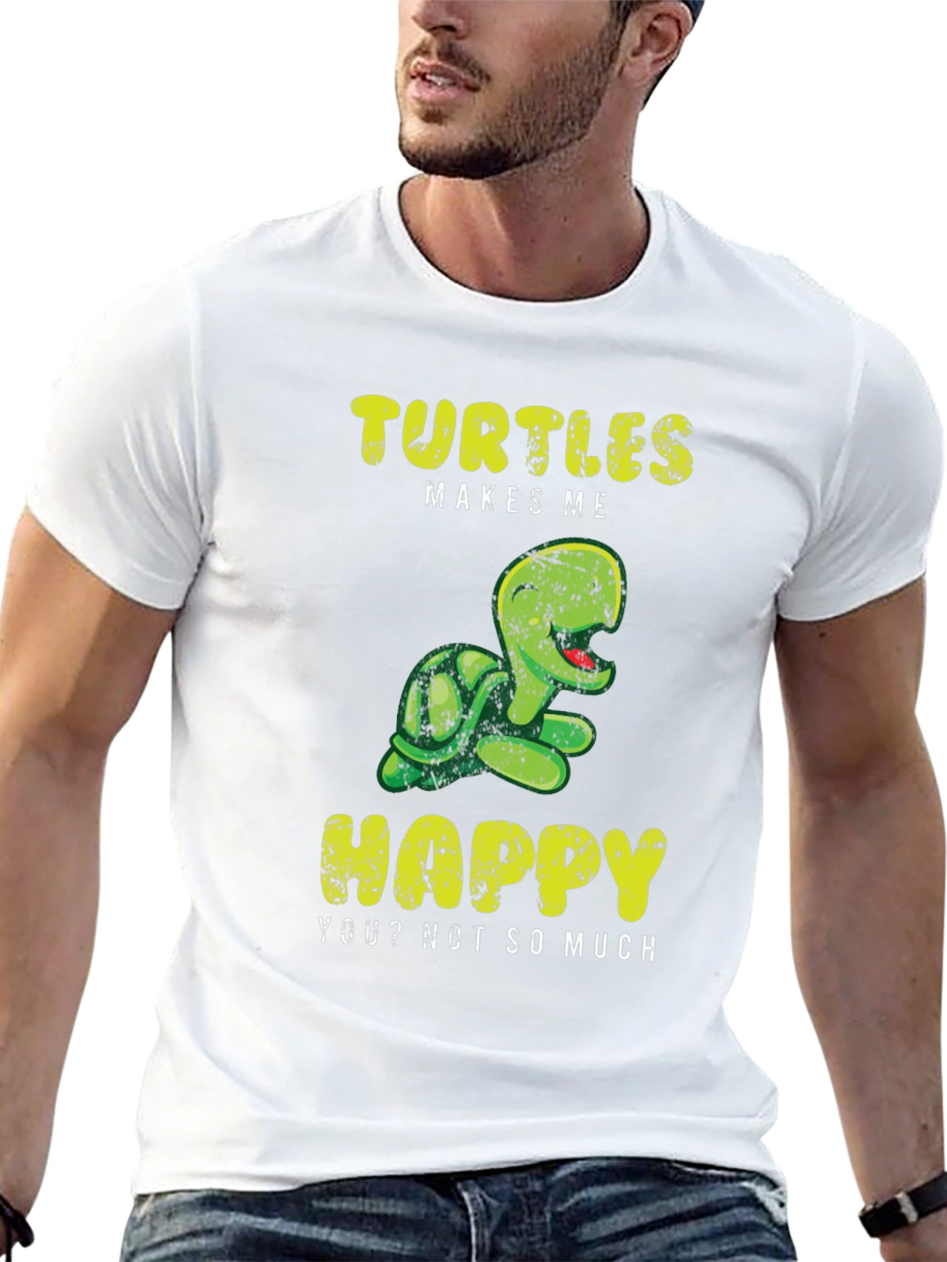 Black Turtles Make Me Happy T-Shirt view 13
