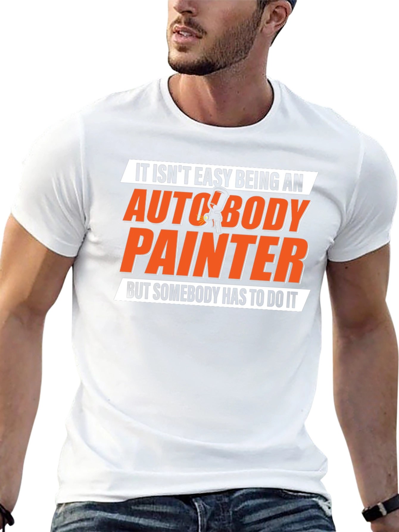 Black Auto Body Painter Graphic Tee - Black view 13