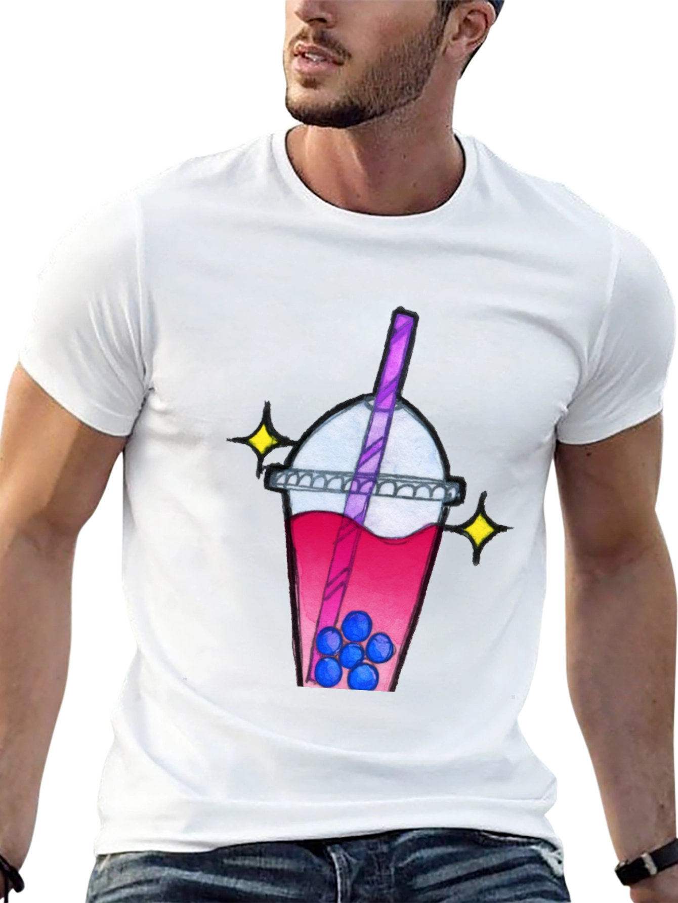 Black Boba Tea Graphic Tee view 13