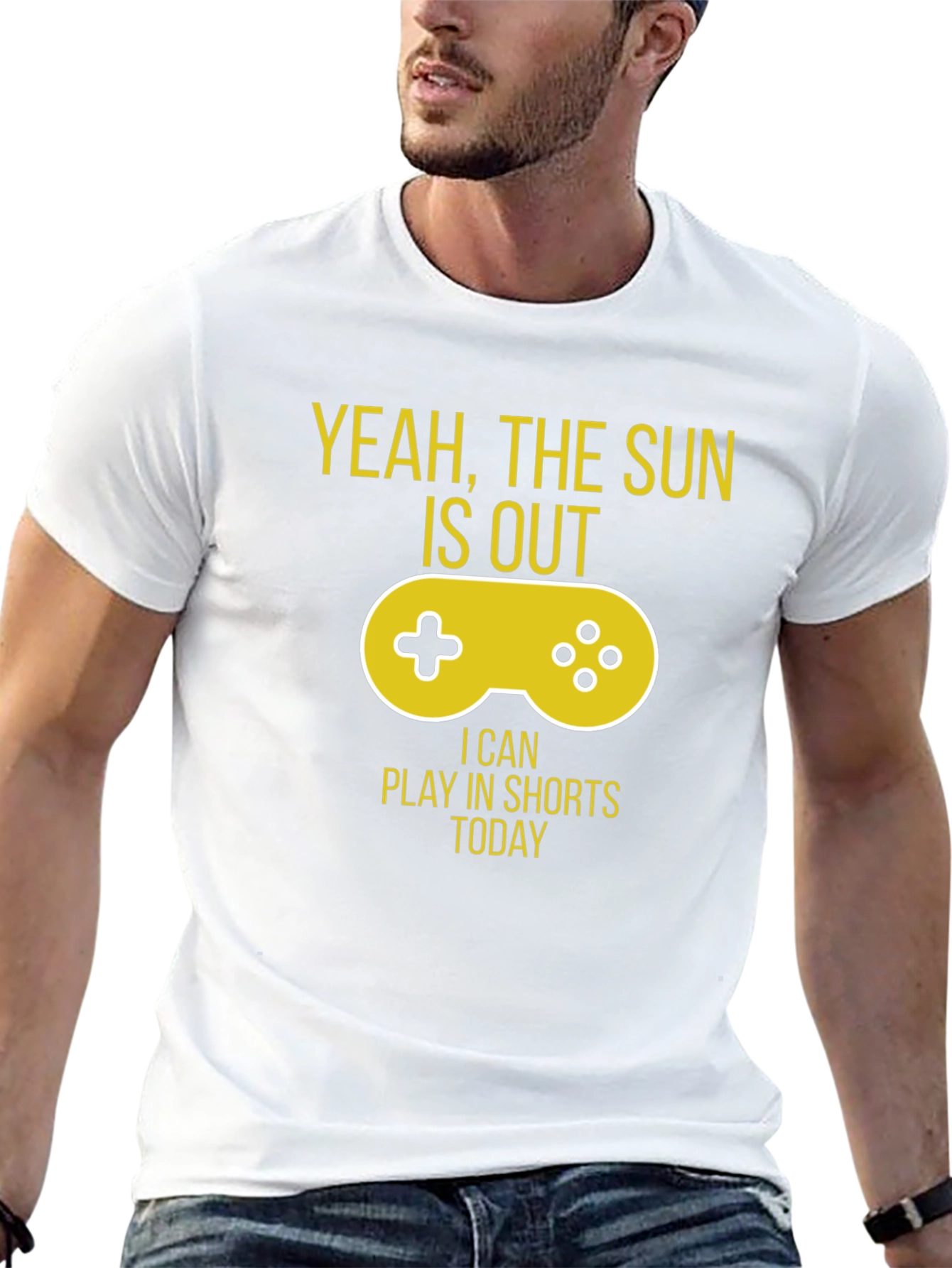 Black Yeah, The Sun is Out Gaming T-Shirt view 13