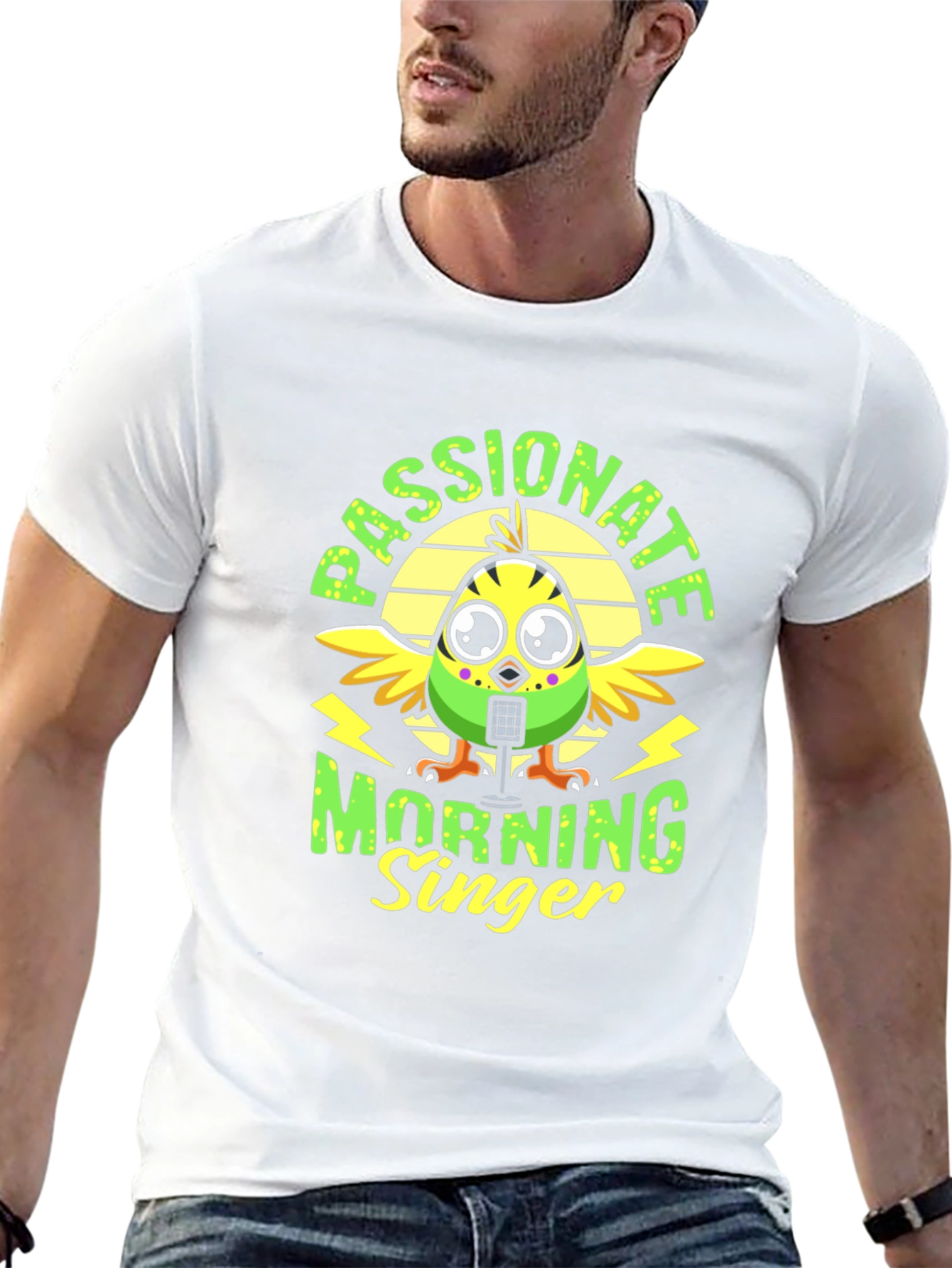 Black Passionate Morning Singer Bird Graphic Tee view 13
