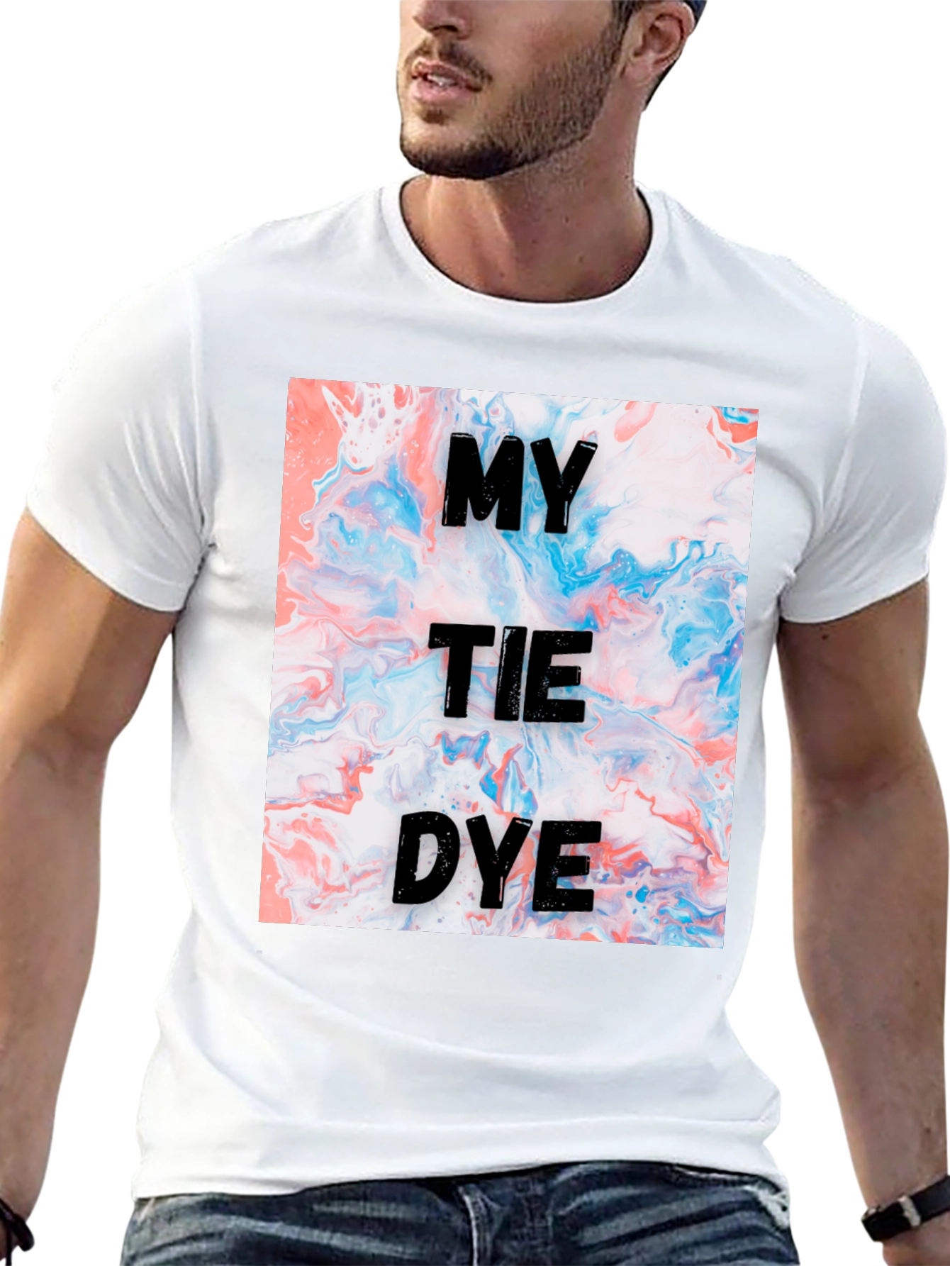 Black My Tie Dye Graphic T-Shirt view 13