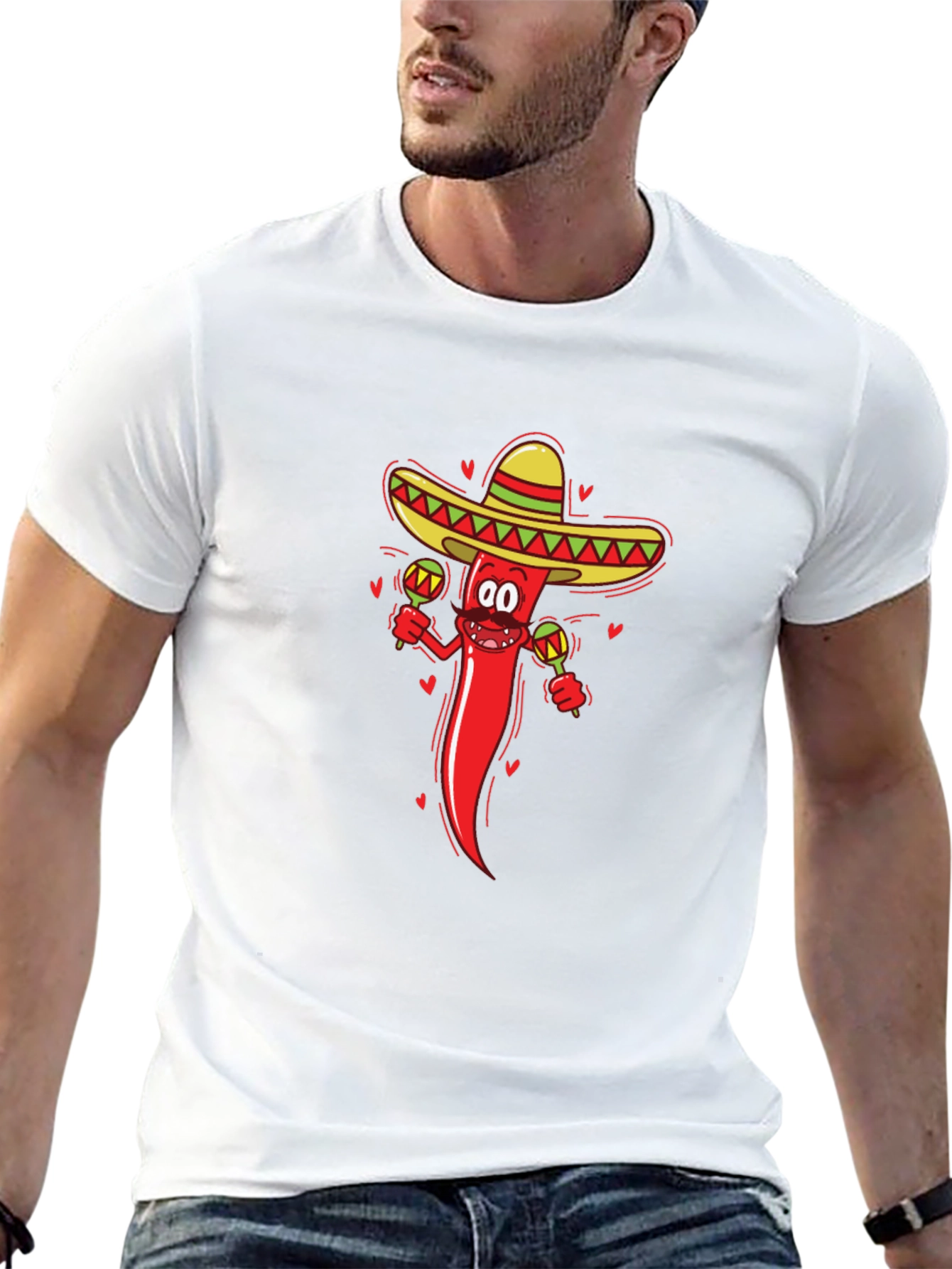 Black Chili Pepper Sombrero Graphic Tee view 13